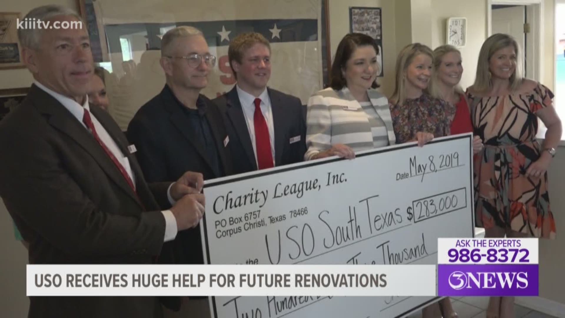 The USO of South Texas has been serving military families in the Coastal Bend for more than 70 years, and on Wednesday the Corpus Christi chapter received a donation that will help them continue their mission.