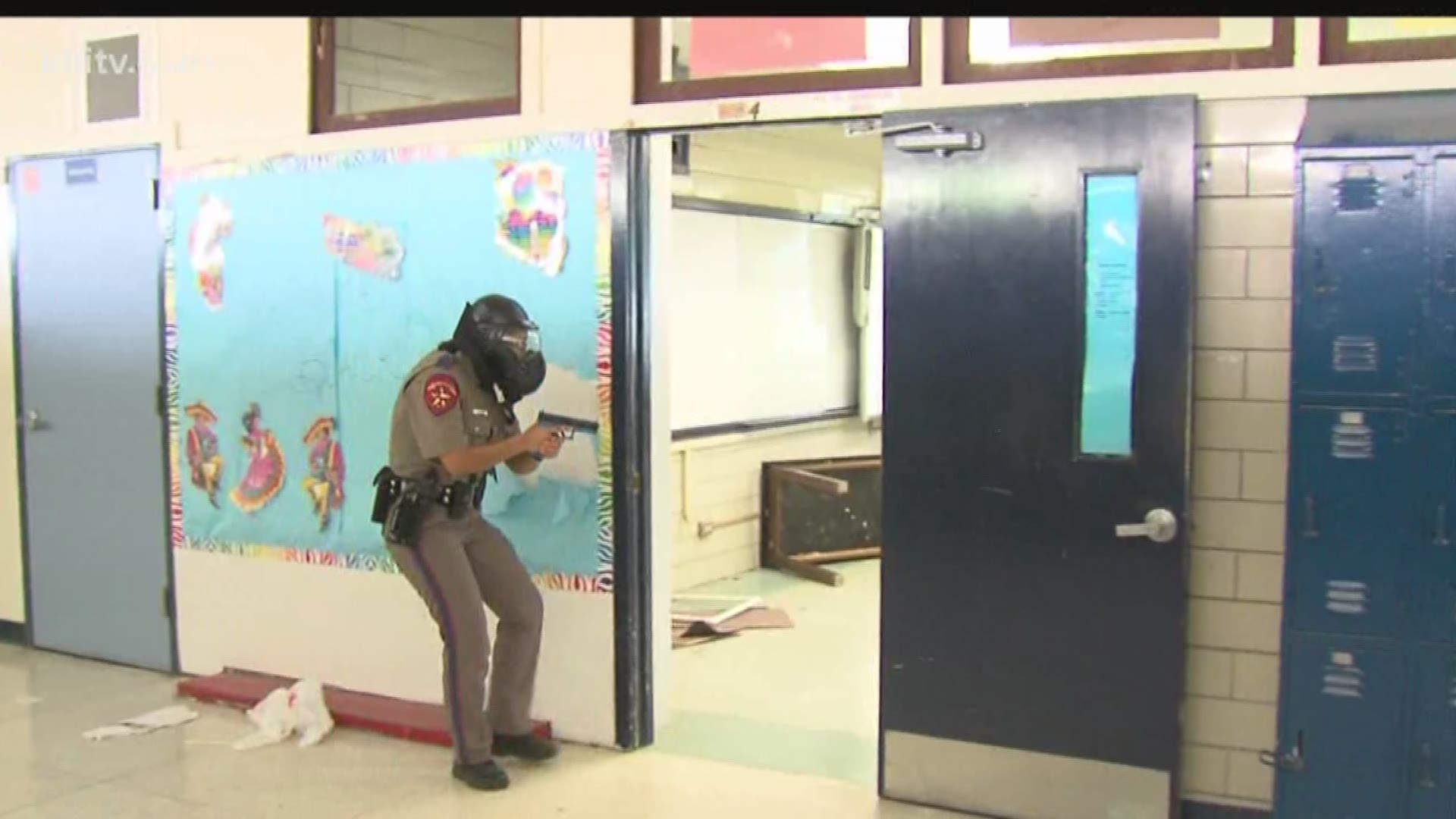 CCISD Police Officers train DPS Troopers in active shooter situation