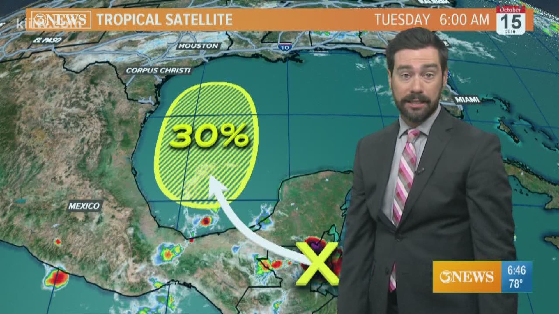 A tropical wave over the Yucatan will drift into the Western Gulf of Mexico later this week.