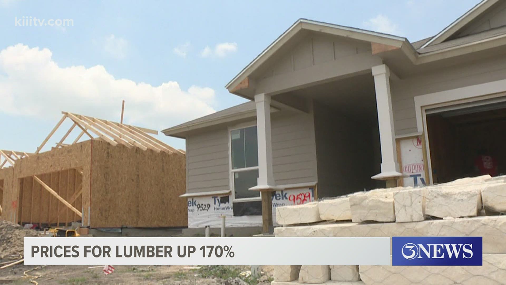 The National Association of Homebuilders has estimated that the price for lumber right now is going to add at least $24,000 to the price of a new single-family home.