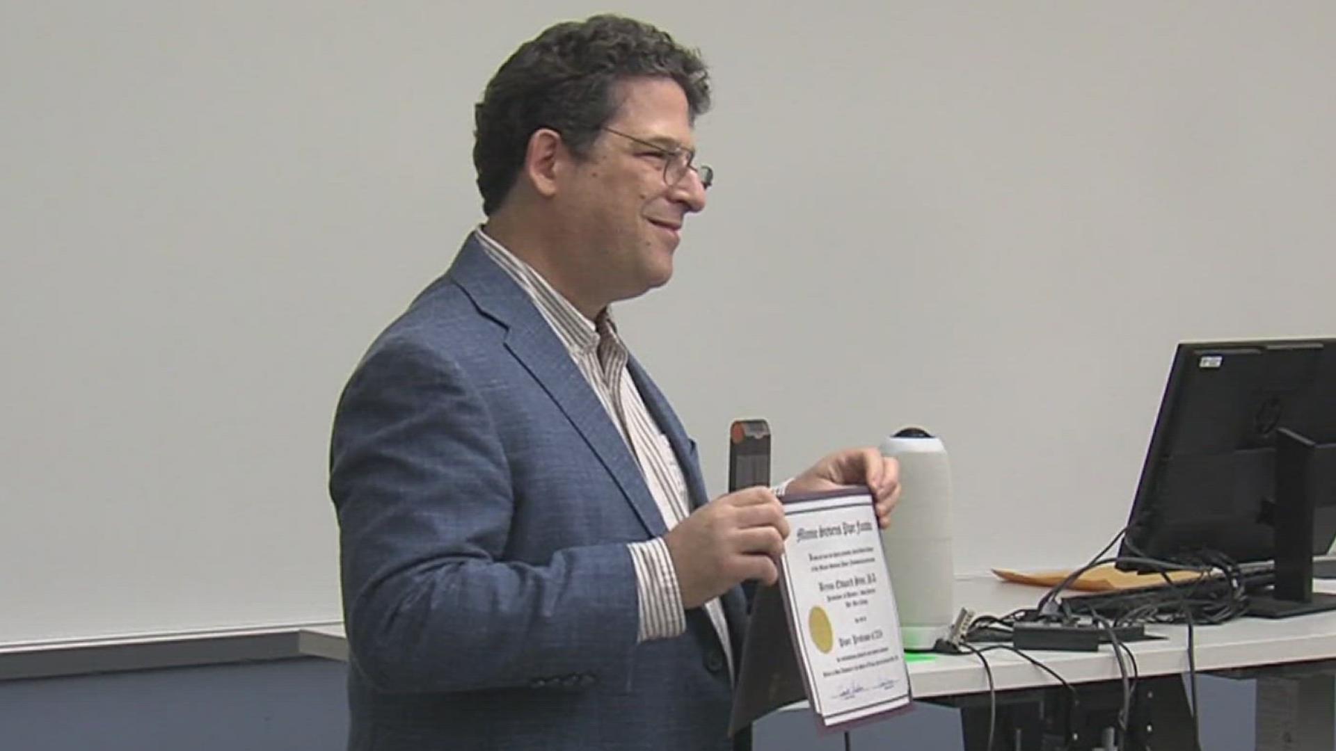 History professor Dr. Bryan Stone was designated as this year's 'Piper Professor,' a prestigious award that highlights educators' dedication to their profession.