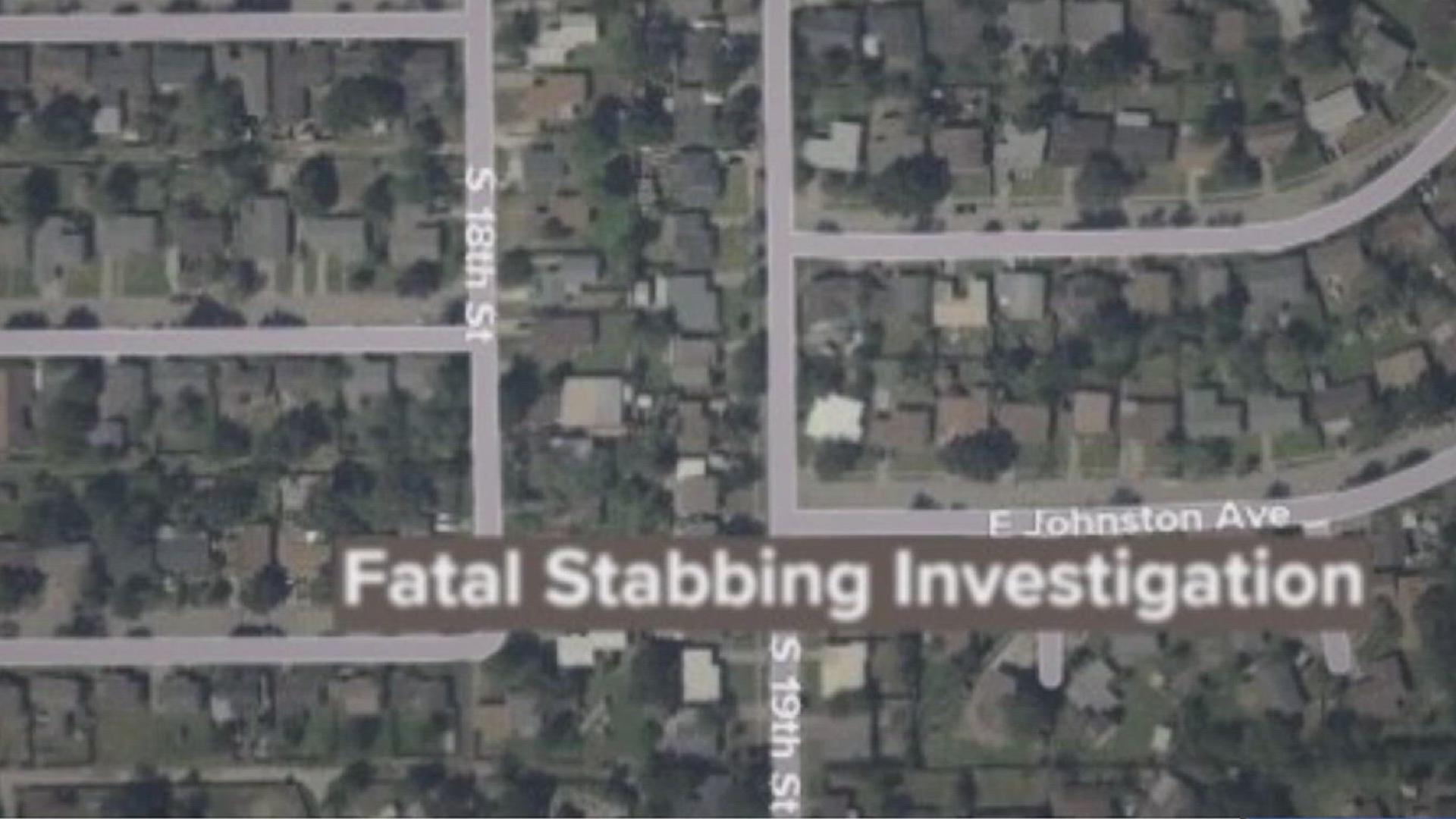 Officials say 24-year-old Raul Esebio Garcia Jr. was assaulting a woman when he was stabbed by 18-year-old Juan Mendez. Garcia died from his injuries.