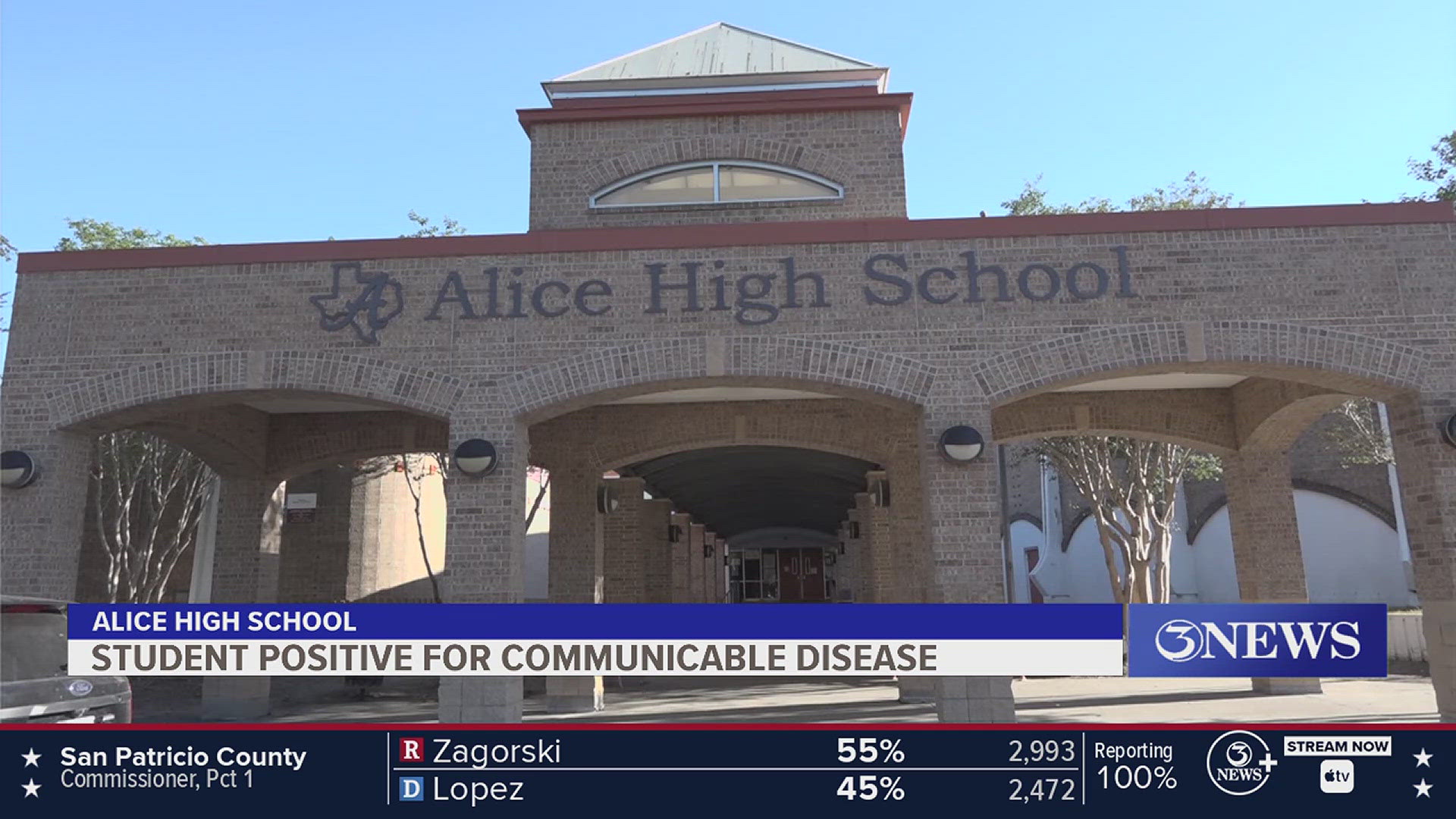 A health scare at Alice High School on Tuesday as a student tested positive for a communicable disease.