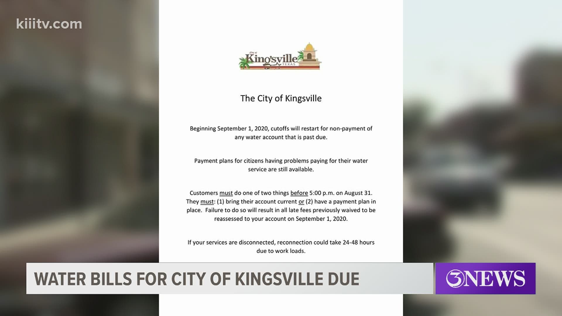 kingsville water bill pay