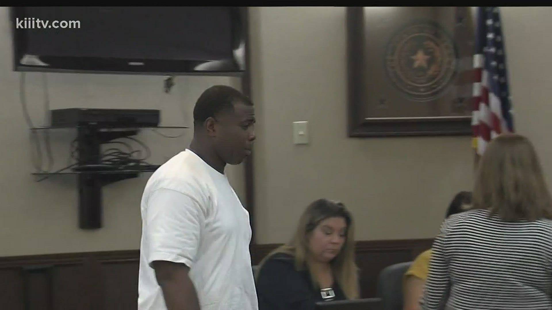 One of the men accused of killing a Coastal Bend gun store owner pleaded guilty Wednesday at the Nueces County Courthouse.
