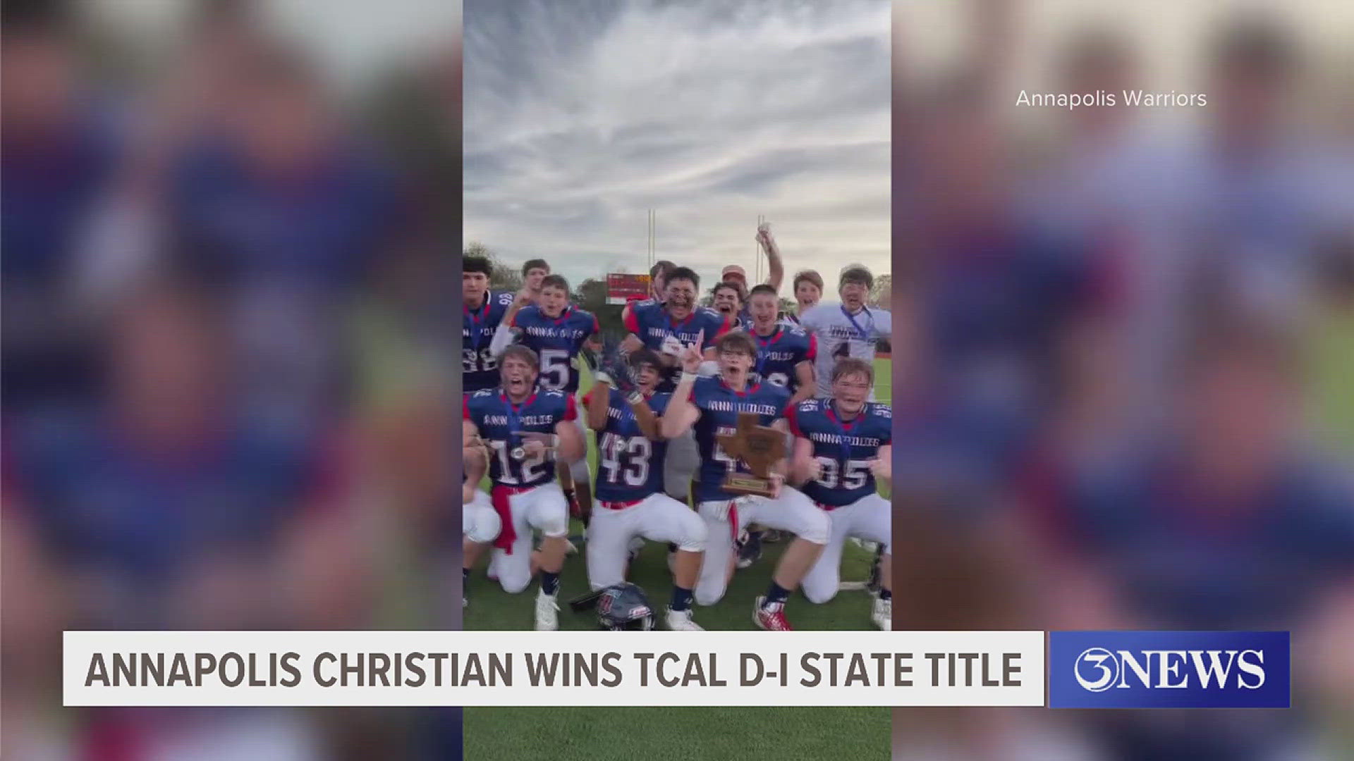 The Annapolis Christian Warriors defeated the New Braunfels Thunder, 61-12, to win the title.