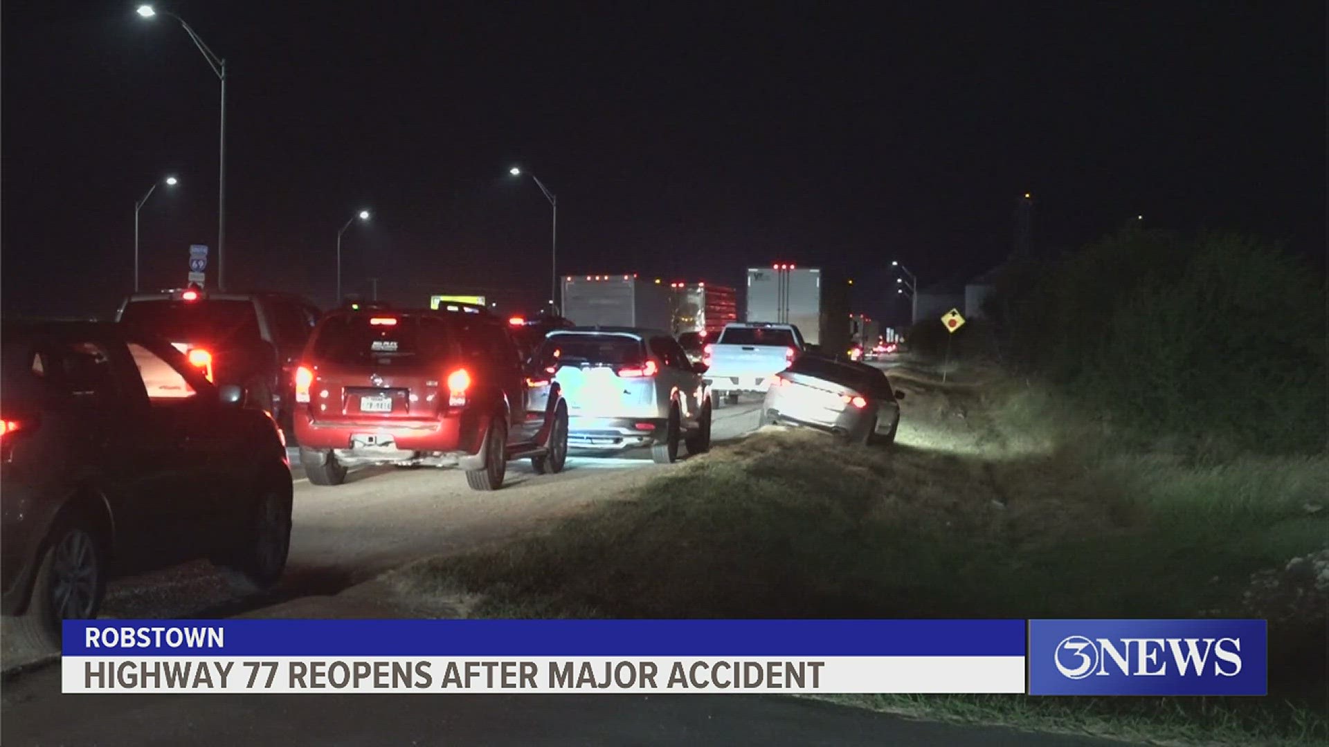 The highway opened early Saturday morning after an incident involving propane was resolved.