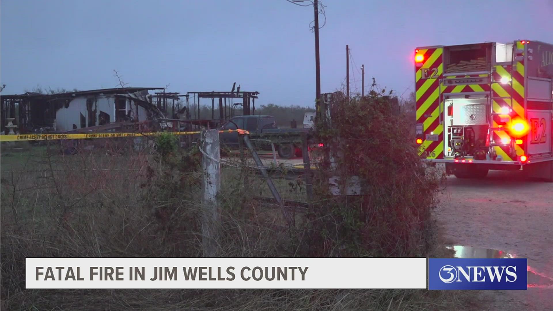 A young man has died after a fire consumed a mobile home in Jim Wells County.