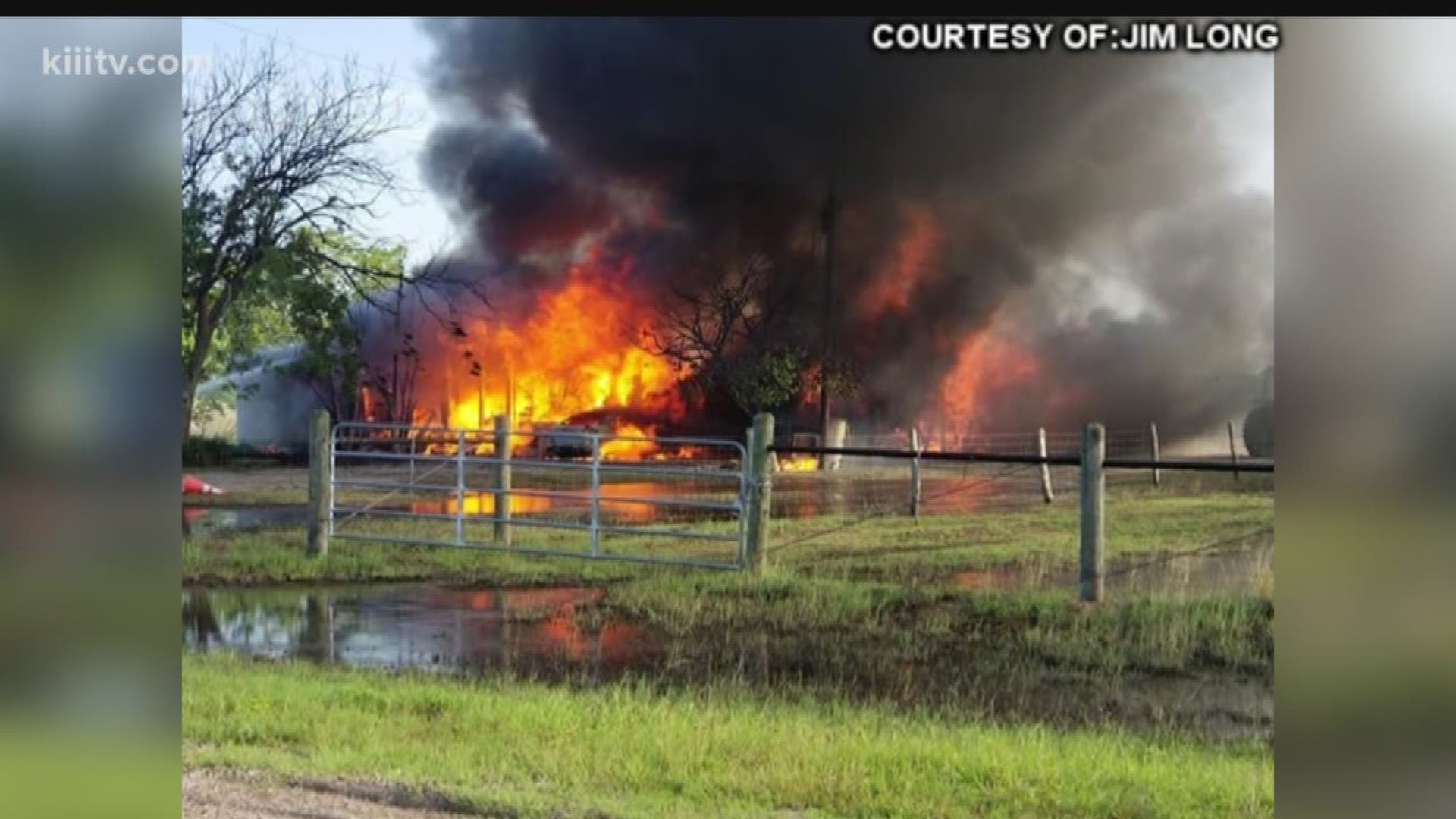 An Orange Grove home was destroyed after it caught fire Friday afternoon.