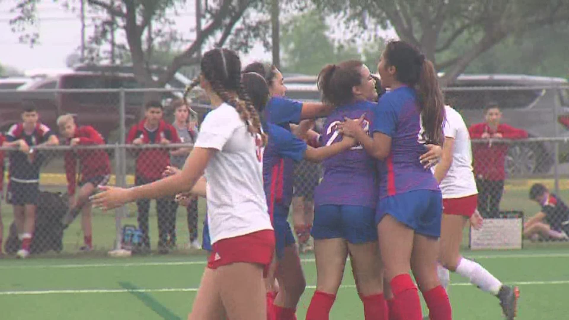 The G-p and Beeville girls are only area teams remaining in the soccer playoffs after Friday night's action.