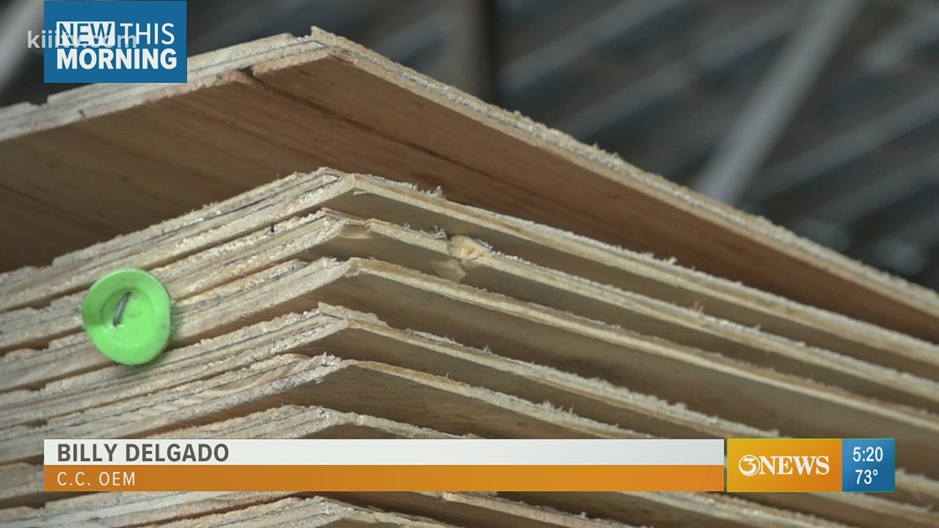 The ongoing shortage in lumber raised prices among the market, specifically for plywood.