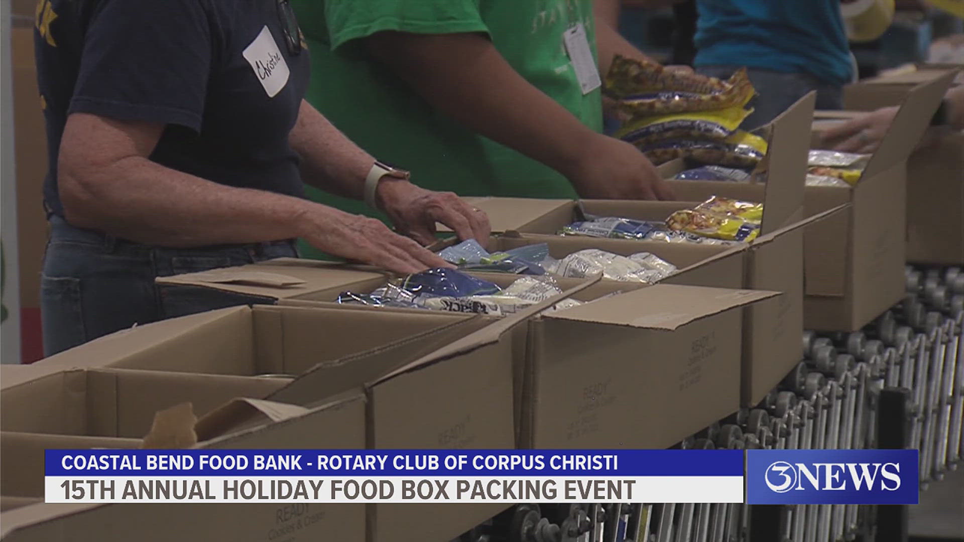 The 1,000 boxes they filled will be distributed to those in need later this holiday season.