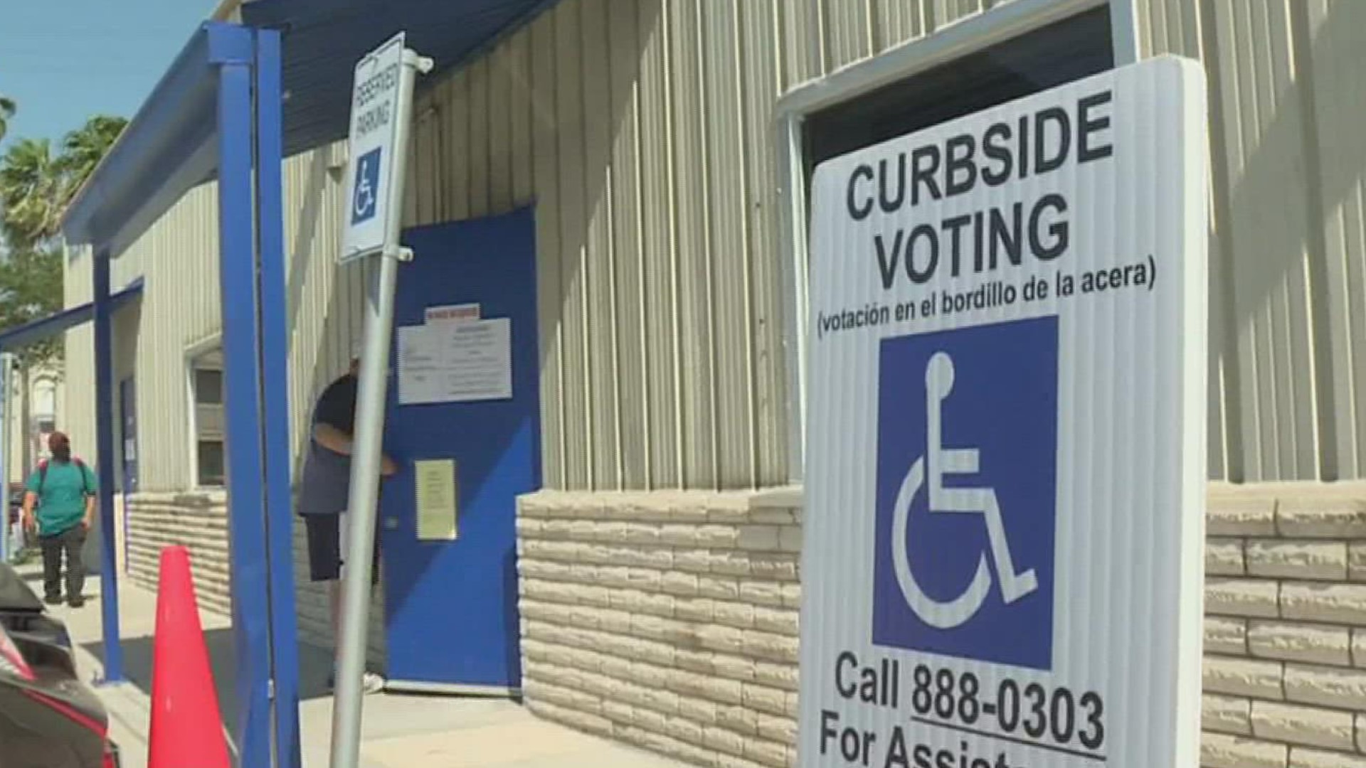 Residents can ask for an officer to bring a ballot to the entrance or to a car parked at the curbside.