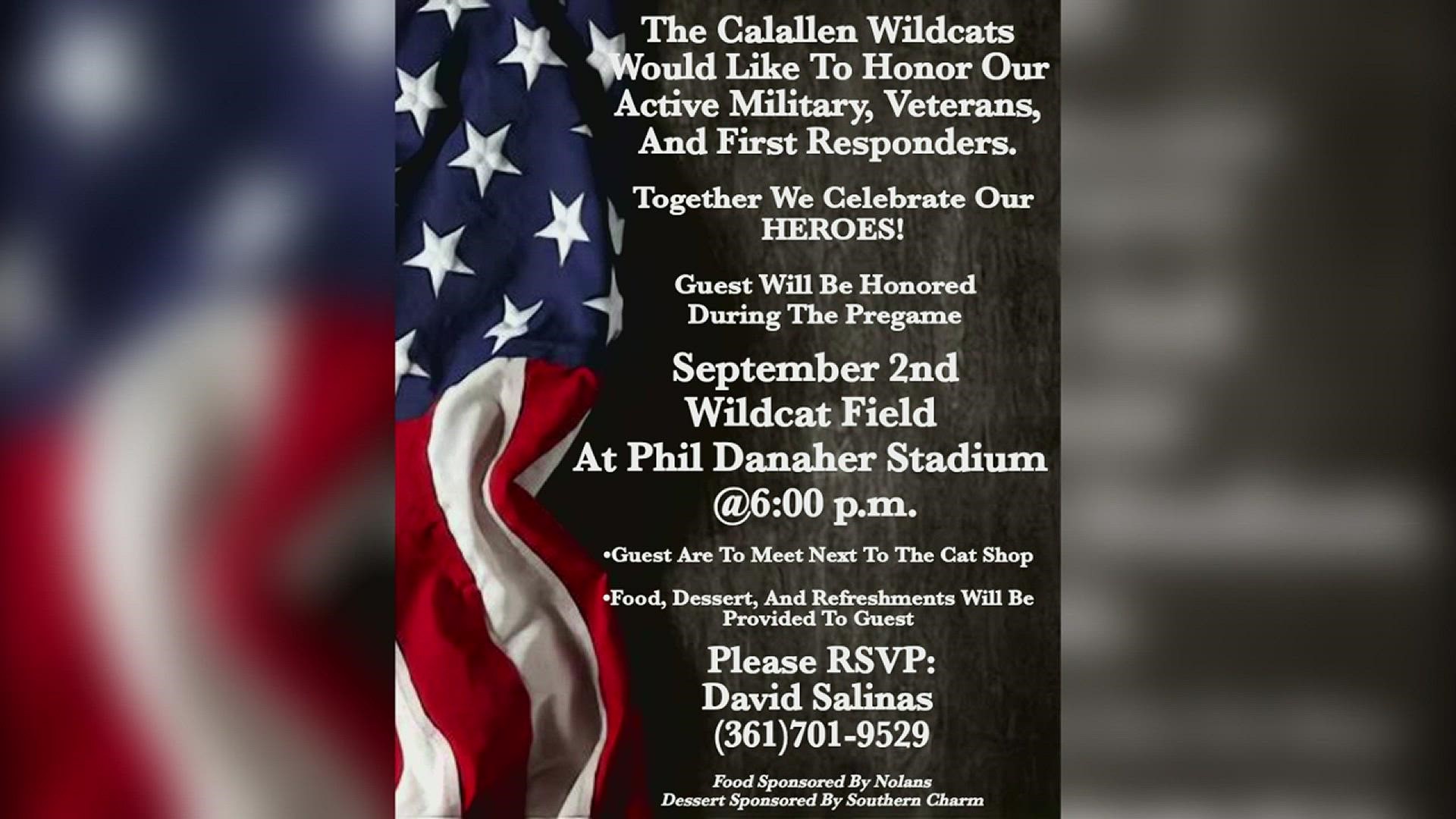 Domingo Live: Calallen Wildcats Honor Active Military, Veterans, And First Responders