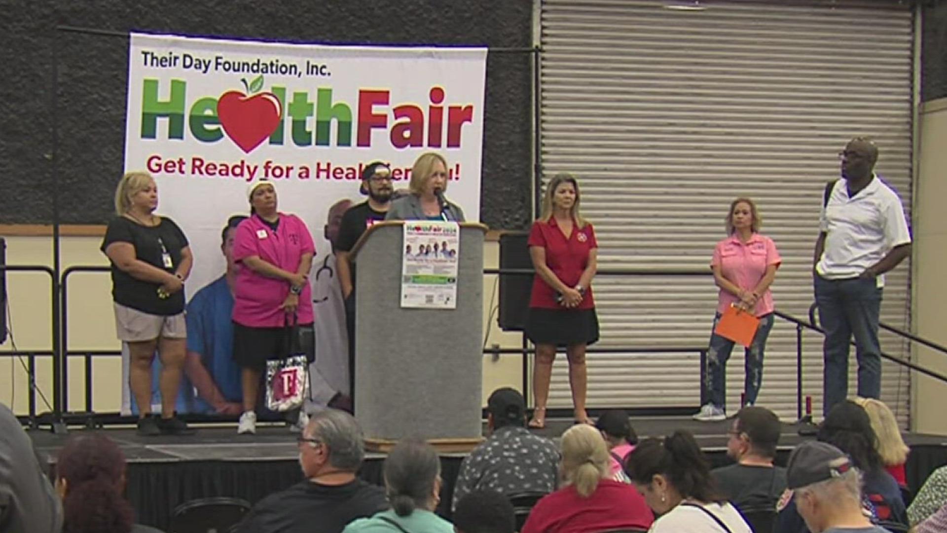 Thousands attended the event to take advantage of free screenings and health education.