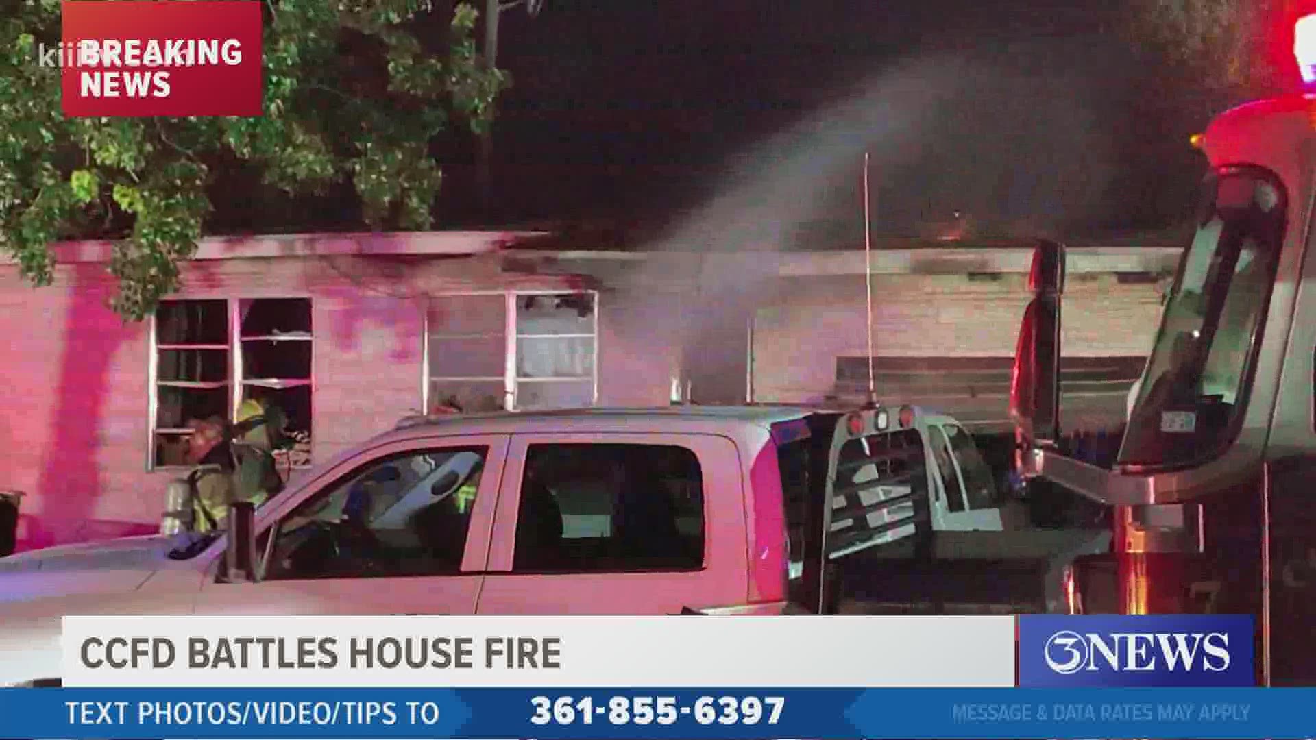 Firefighters with the Corpus Christi Fire Department are battling a house fire on McArdle and Crescent.