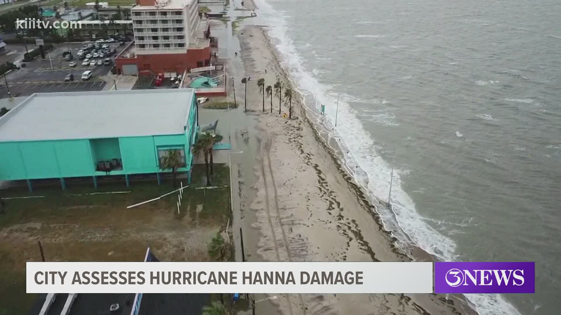 300 City employees are cleaning up debris left by Hurricane Hanna.