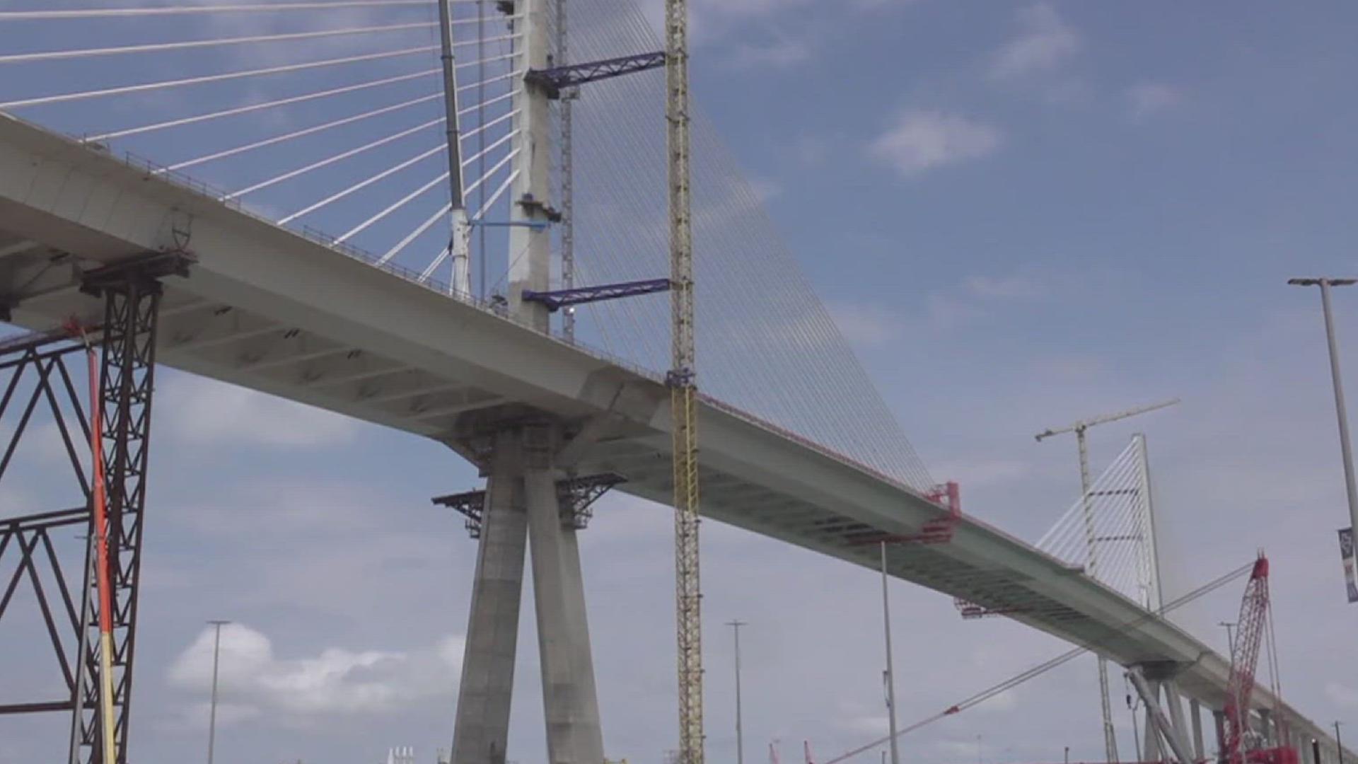 The new bridge's ribbon cutting is still set for May 10.