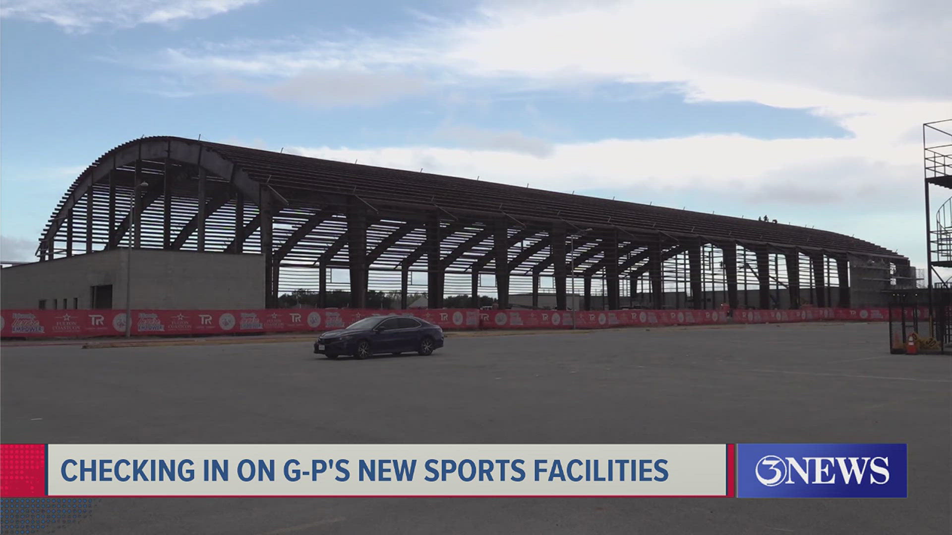 The new All-Purpose Practice Facility will be about 195,000 square feet, and there will be new turf baseball and softball fields.