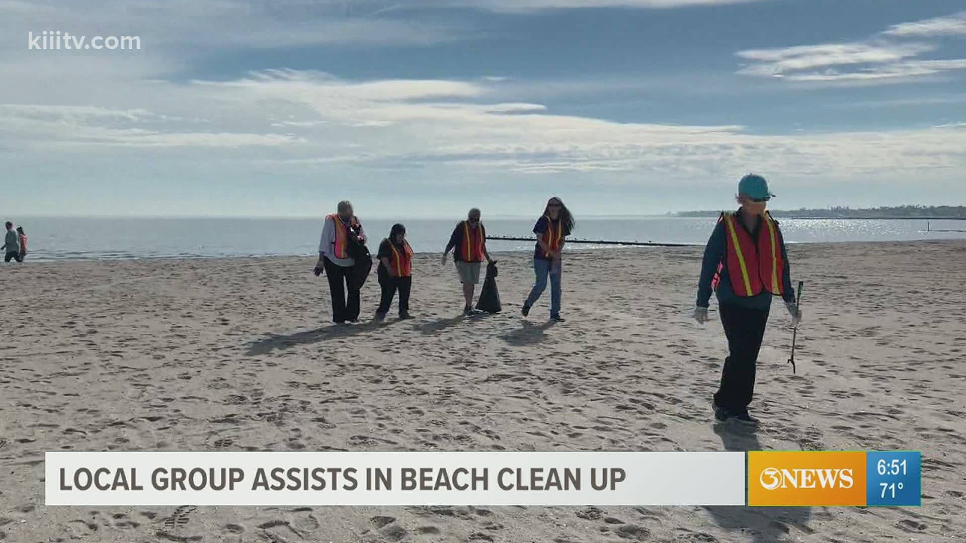 Members of the nonprofit organization were out picking up trash on McGee beach while learning vocational skills.