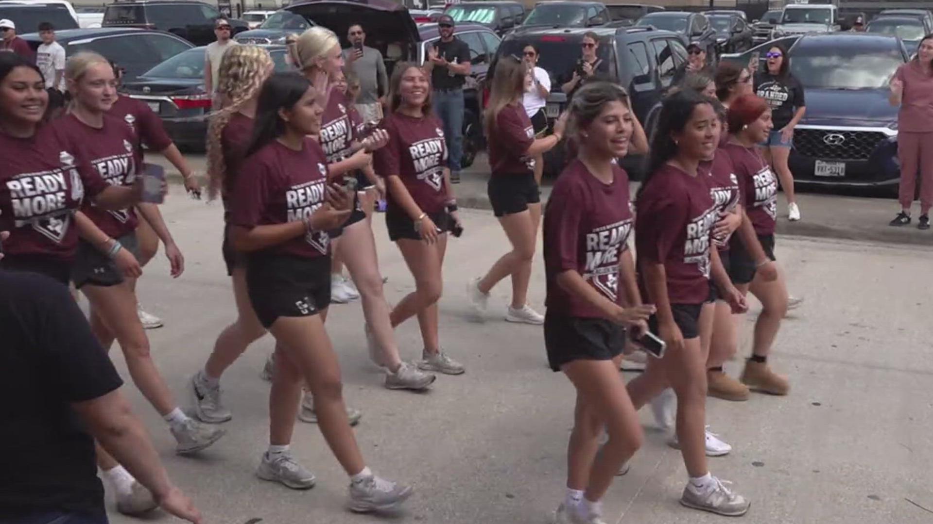 The softball team is seeking to become the first ever local team to win 3 straight titles.