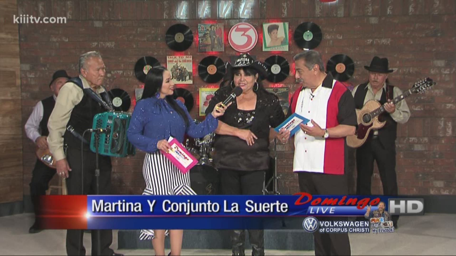 Martina Y Conjunto La Suerte Interview with Barbi Leo and Rudy Trevino on Domingo Live.