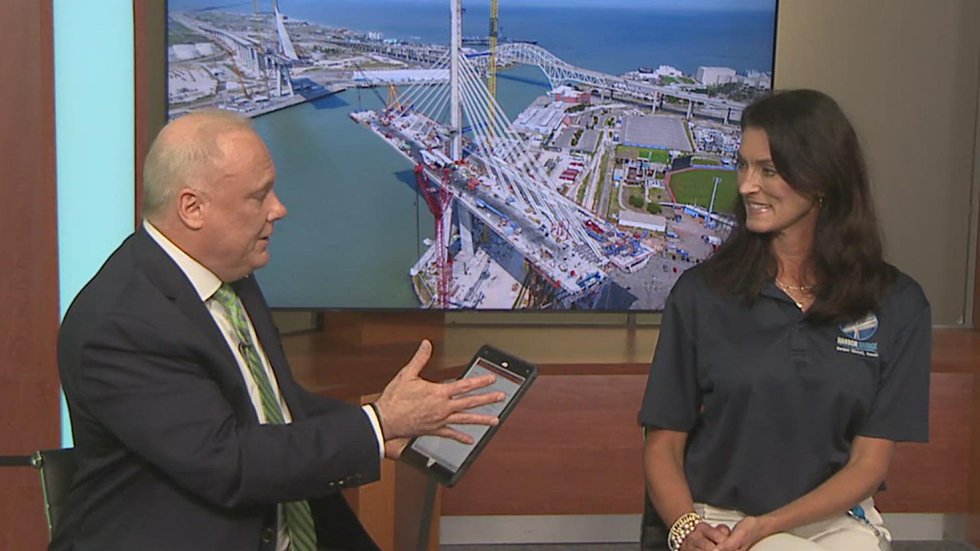 Lynn Allison with Flatiron Dragados explains how the bridge is being constructed and when it is expected to be open for use.