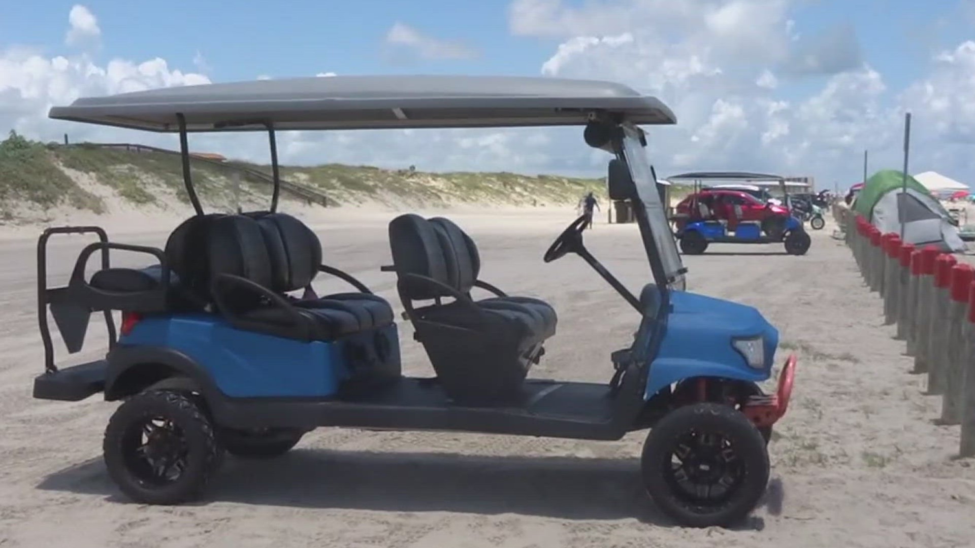 Just before 9 a.m. Wednesday, police got a call from a worker at the Sea Sands Condominiums. The man reported his golf cart had been stolen and saw who took it.