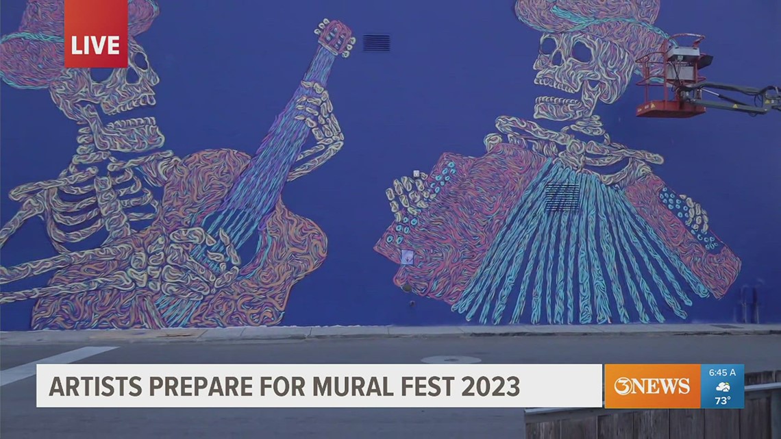 Art in action Muralists preparing for Mural Fest in Downtown Corpus