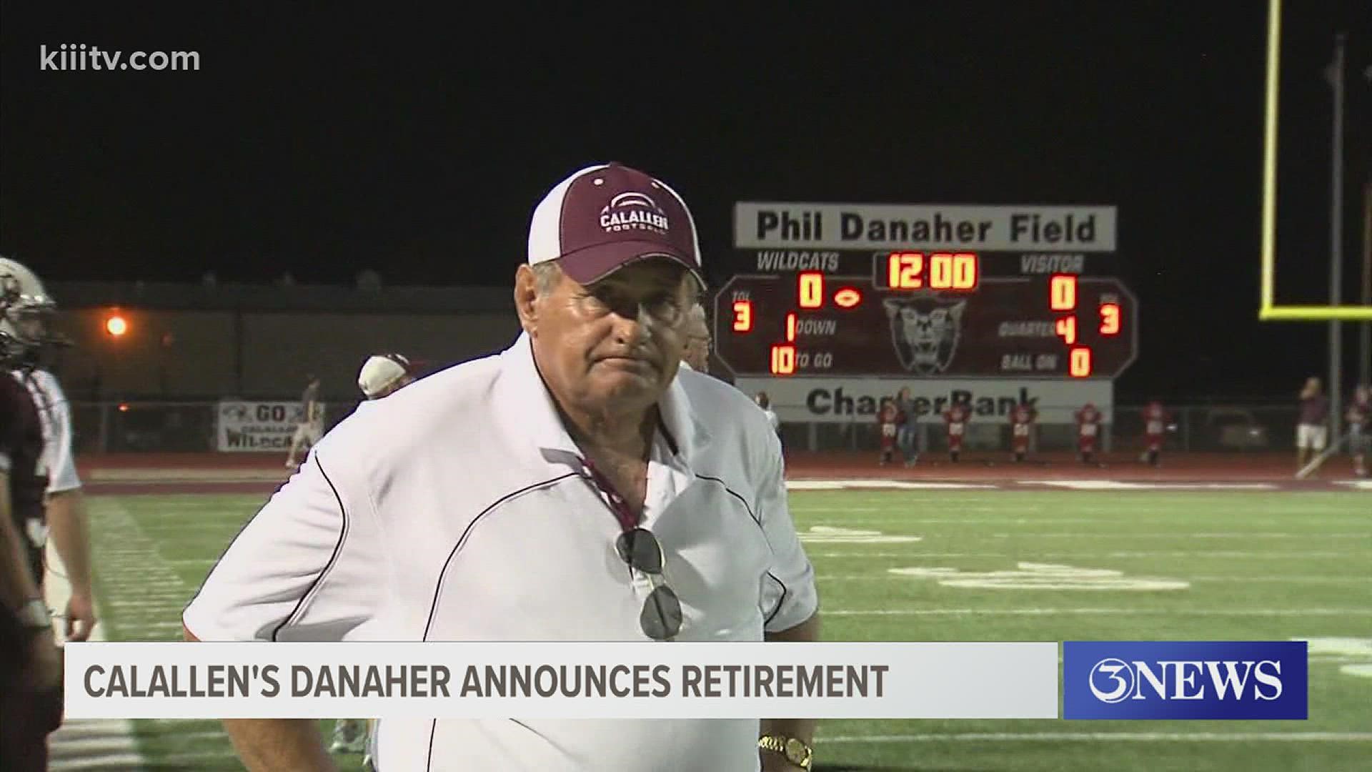 Danaher took Calallen from a punching bag to a perennial powerhouse, reaching the playoffs 37 straight years dating back to 1985.