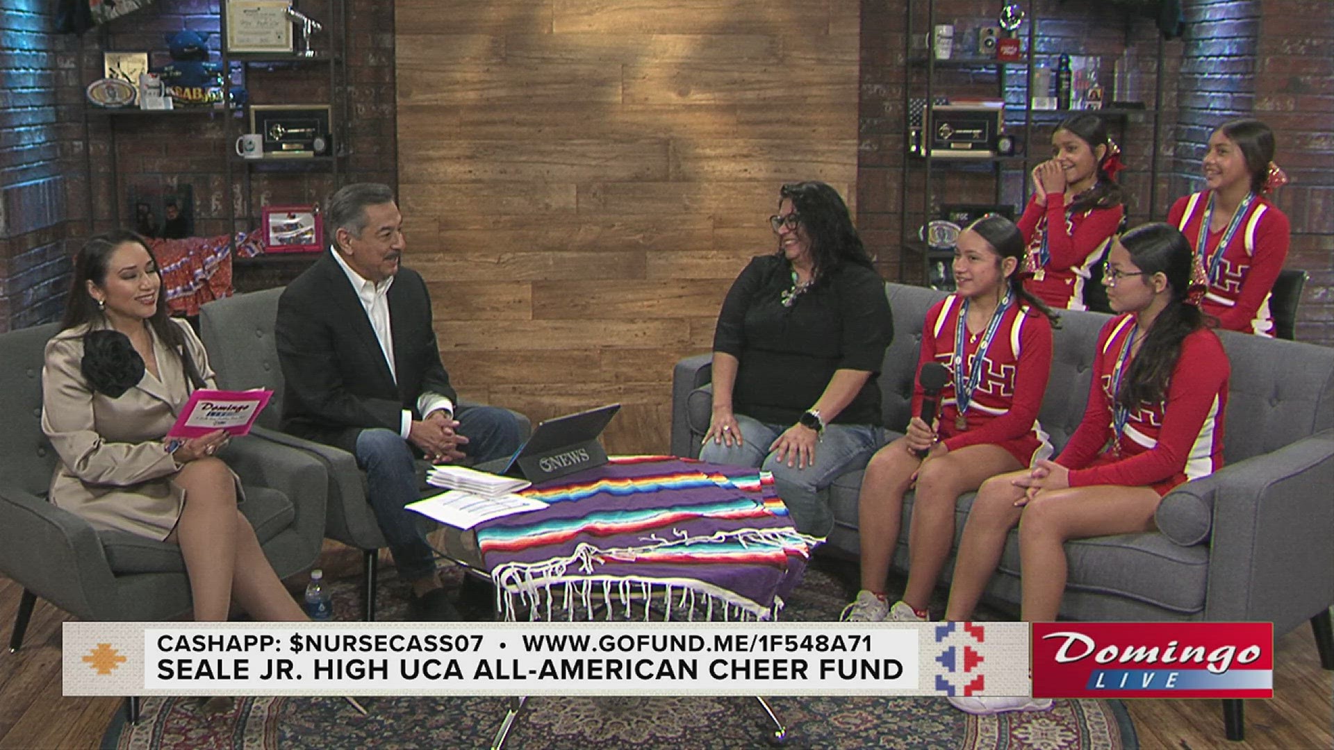 Robstown's Seale Jr. High cheerleaders joined us on Domingo Live to talk about their new UCA All-American status and how folks can help them perform at Disney World.