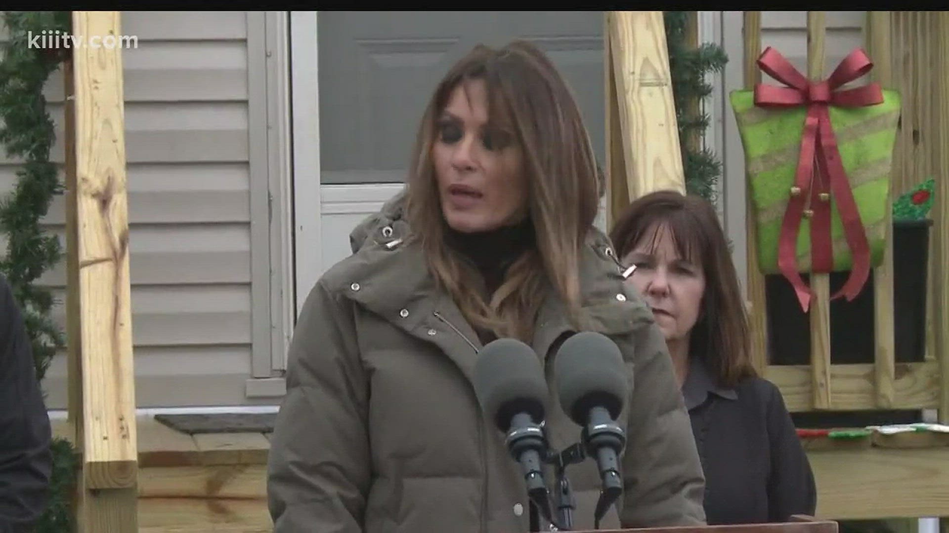First Lady Melania Trump and Second Lady Karen Pence arrived in the Coastal Bend Wednesday to meet with families affected by Hurricane Harvey and the first responders who are part of the recovery effort.