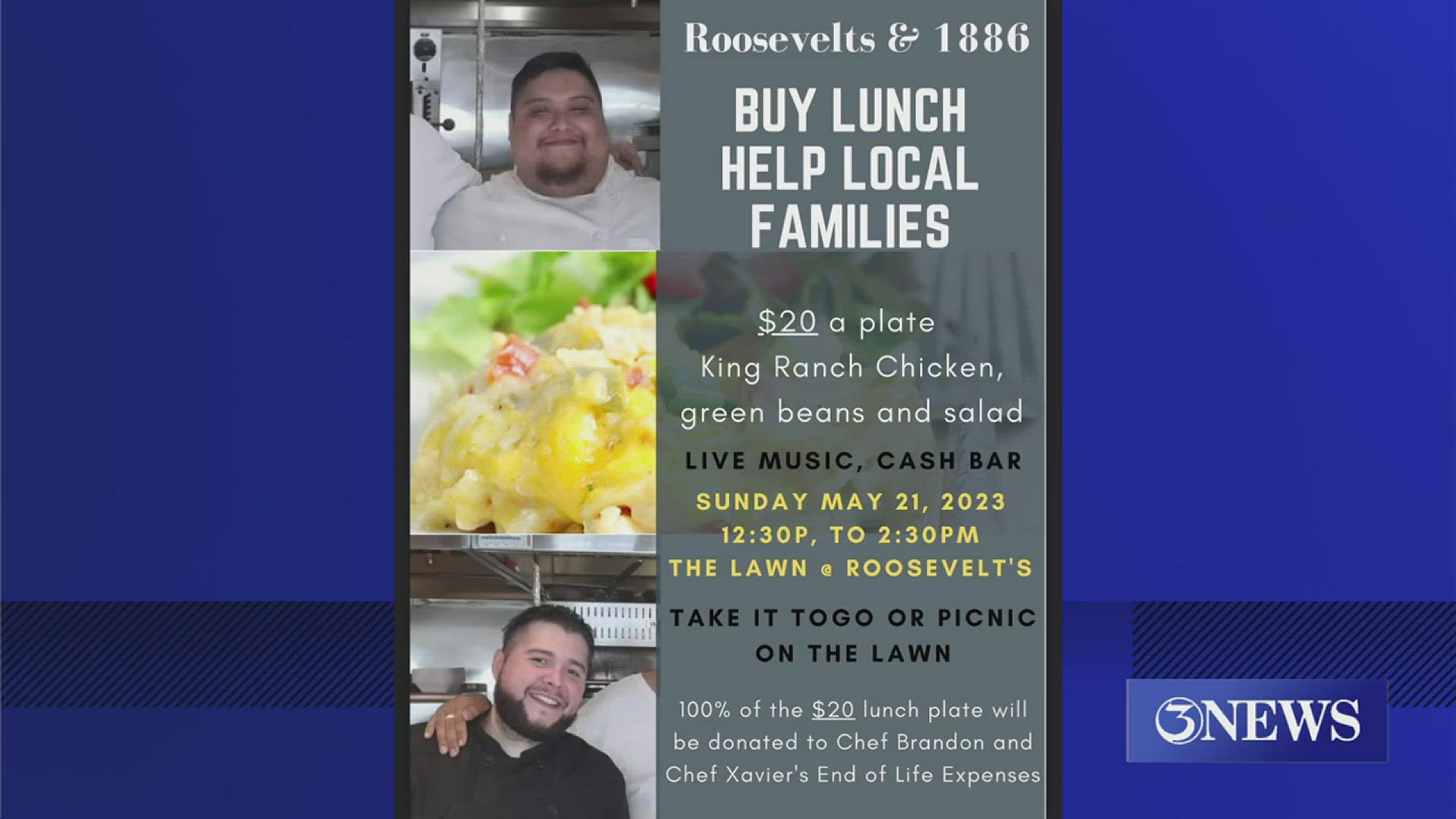 Brandon Barboza and Xxavier Marchus were chefs at Roosevelt's. The restaurant will be selling lunch plates to raise money for the two funerals.
