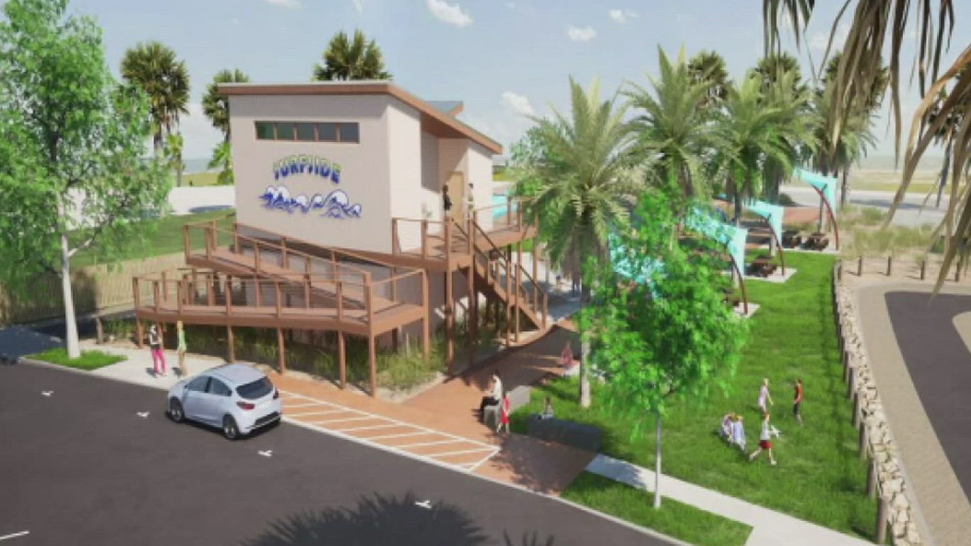 The project will address flooding issues and will include a new restroom facility elevated to today's standards which will be pushed further back from the beach.