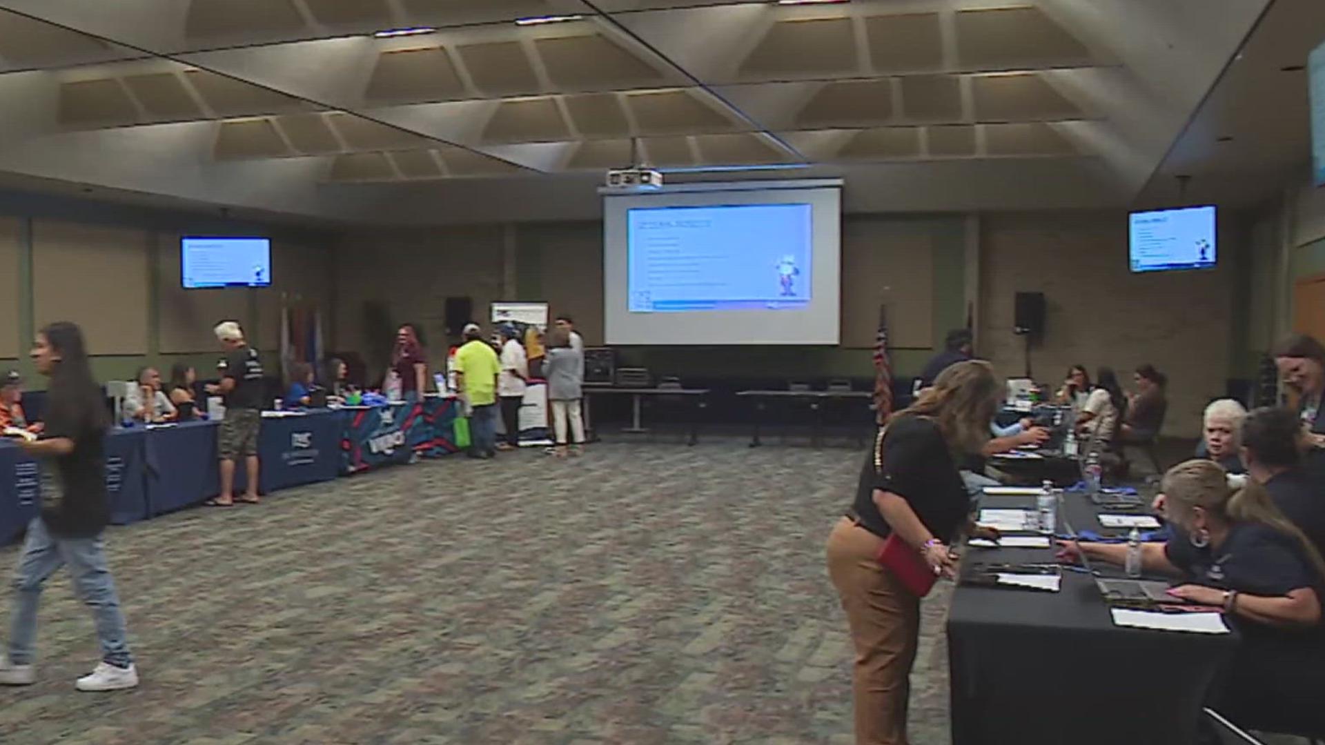 Applicants had a chance to learn about each job with assistance from Del Mar staff in the process. Jobs are open across all departments.