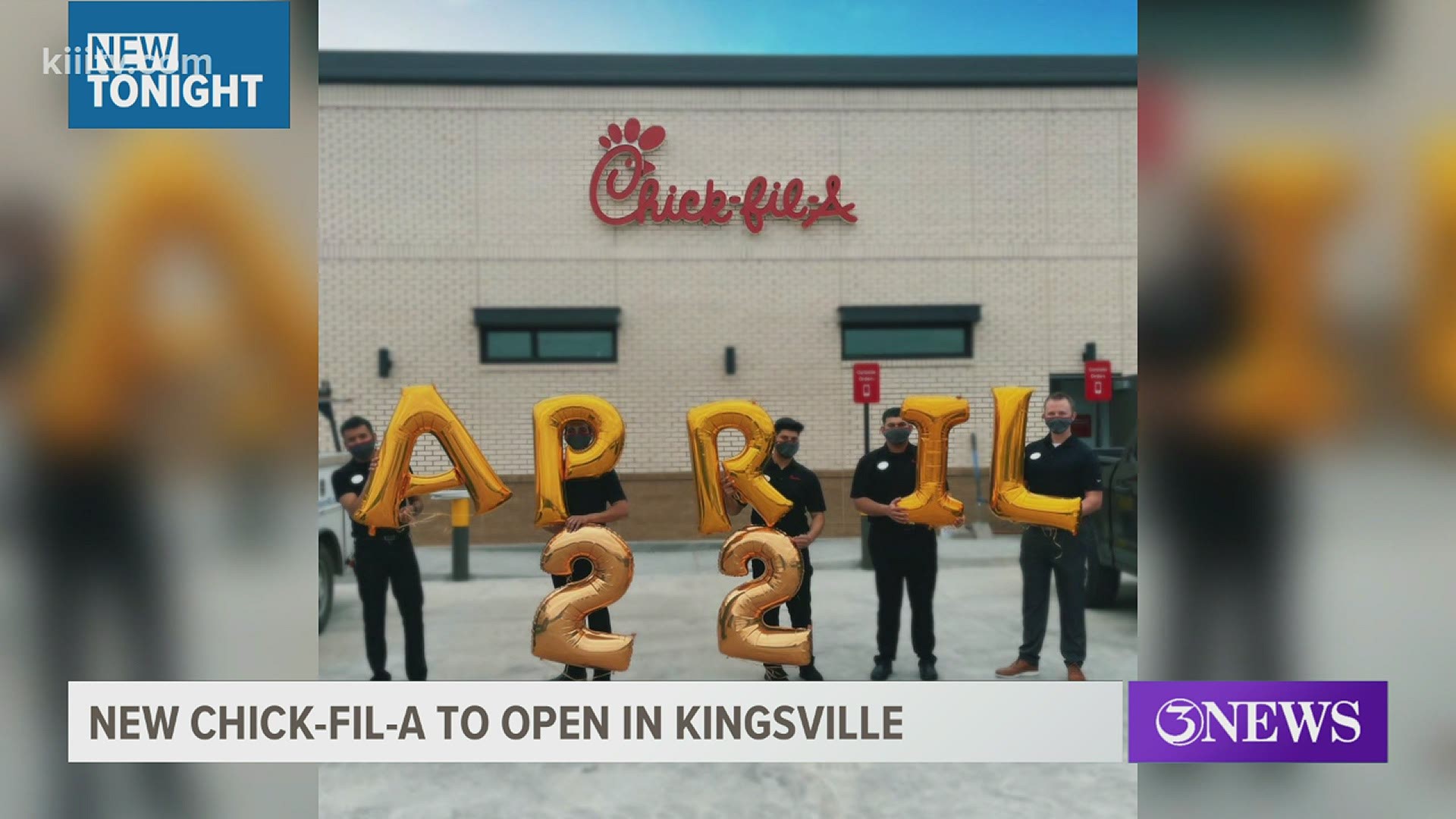 To celebrate the Grand Opening, Chick-fil-A Kingsville will be surprising 100 local heroes making an impact in the community with free Chick-fil-A for a year.