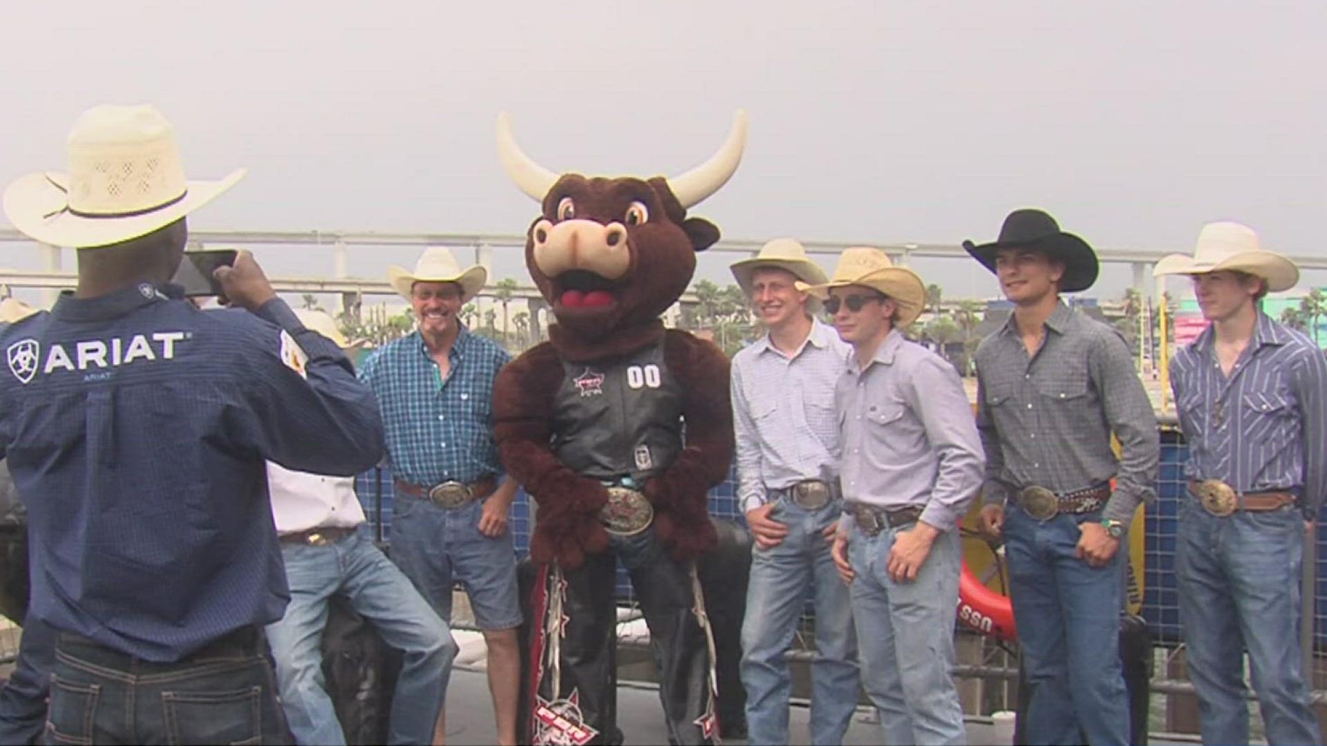 The event kick off was held aboard 'The Blue Ghost' on Friday morning with the PBR's top bucking bulls and Velocity Tour's most esteemed rider Michael Lane!