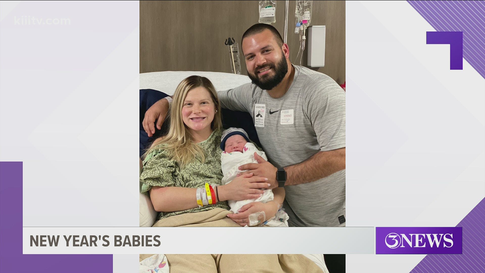 The first baby born in 2021 in the Coastal Bend came into the world at 1:28 a.m. at the Corpus Christi Medical Center.
