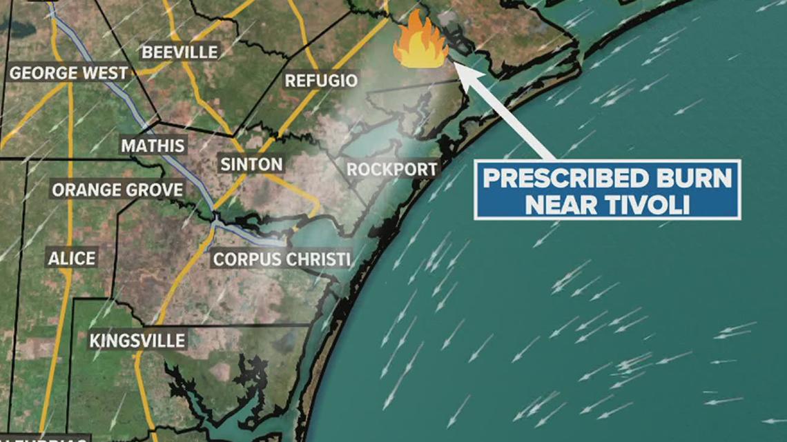 What's burning near Corpus Christi?