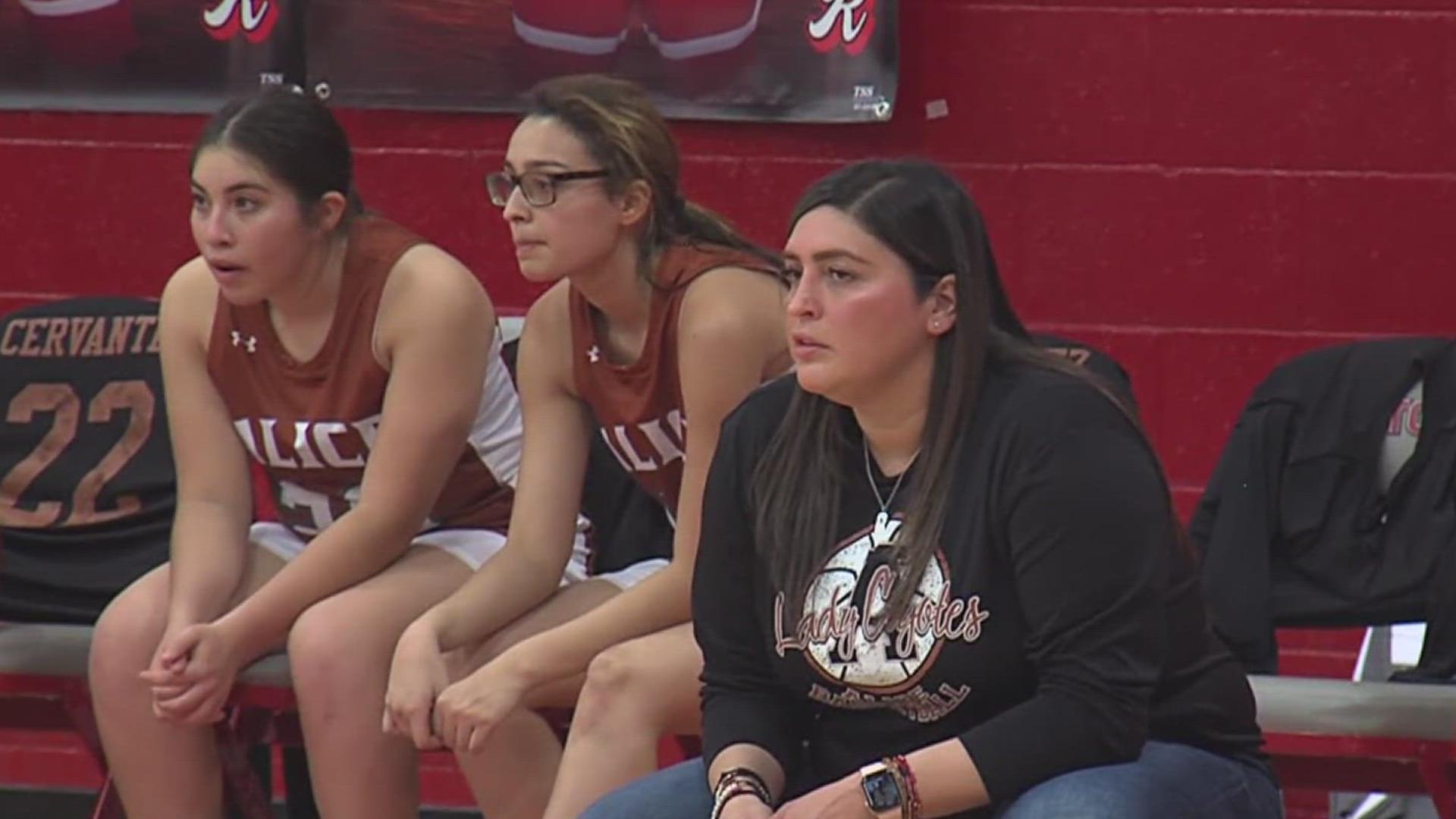 Alice High School's girls basketball coach Mari Santos has been named the Dean Weese Outstanding Coach.