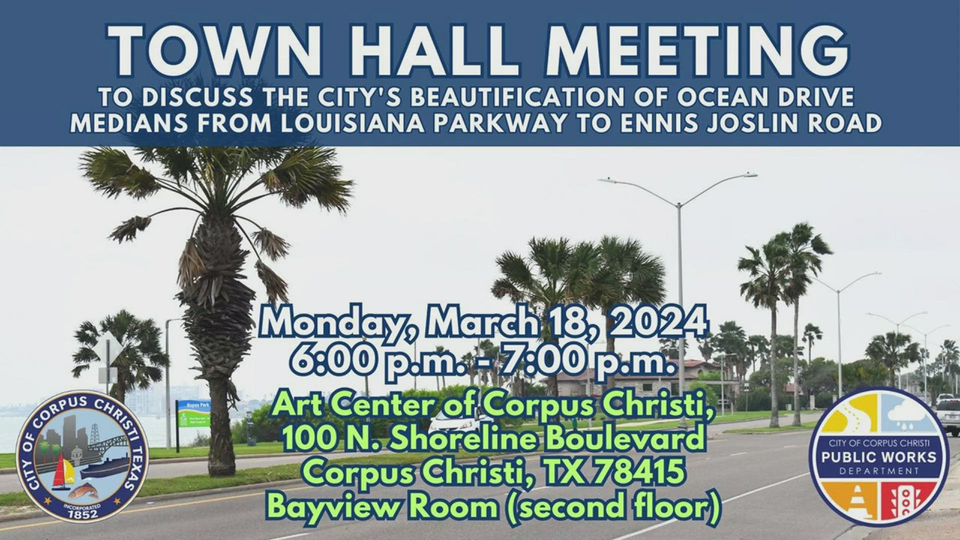 The townhall will be at 6 p.m. Monday on the second floor of the Art Center.