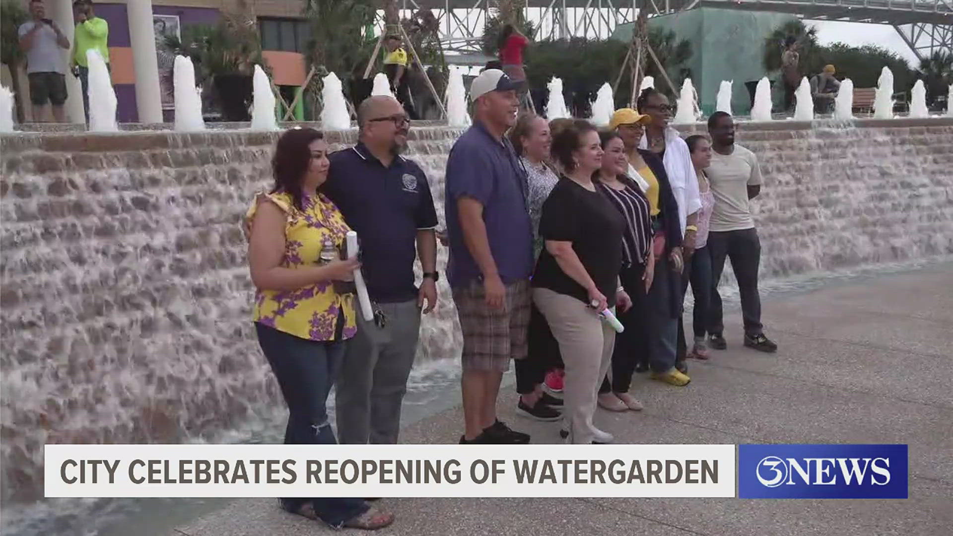 Many community members gathered at the beloved Watergarden to see the upgrades first hand.
