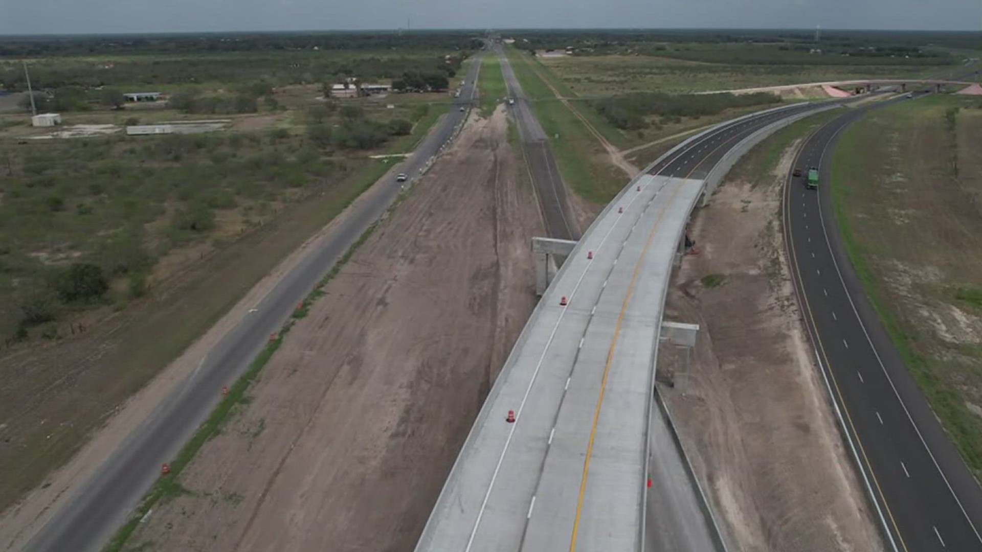 Two lanes of the TxDOT project opened Wednesday.