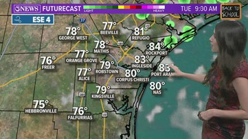 Back to School Forecast: Hot temps with an isolated shower in Corpus Christi