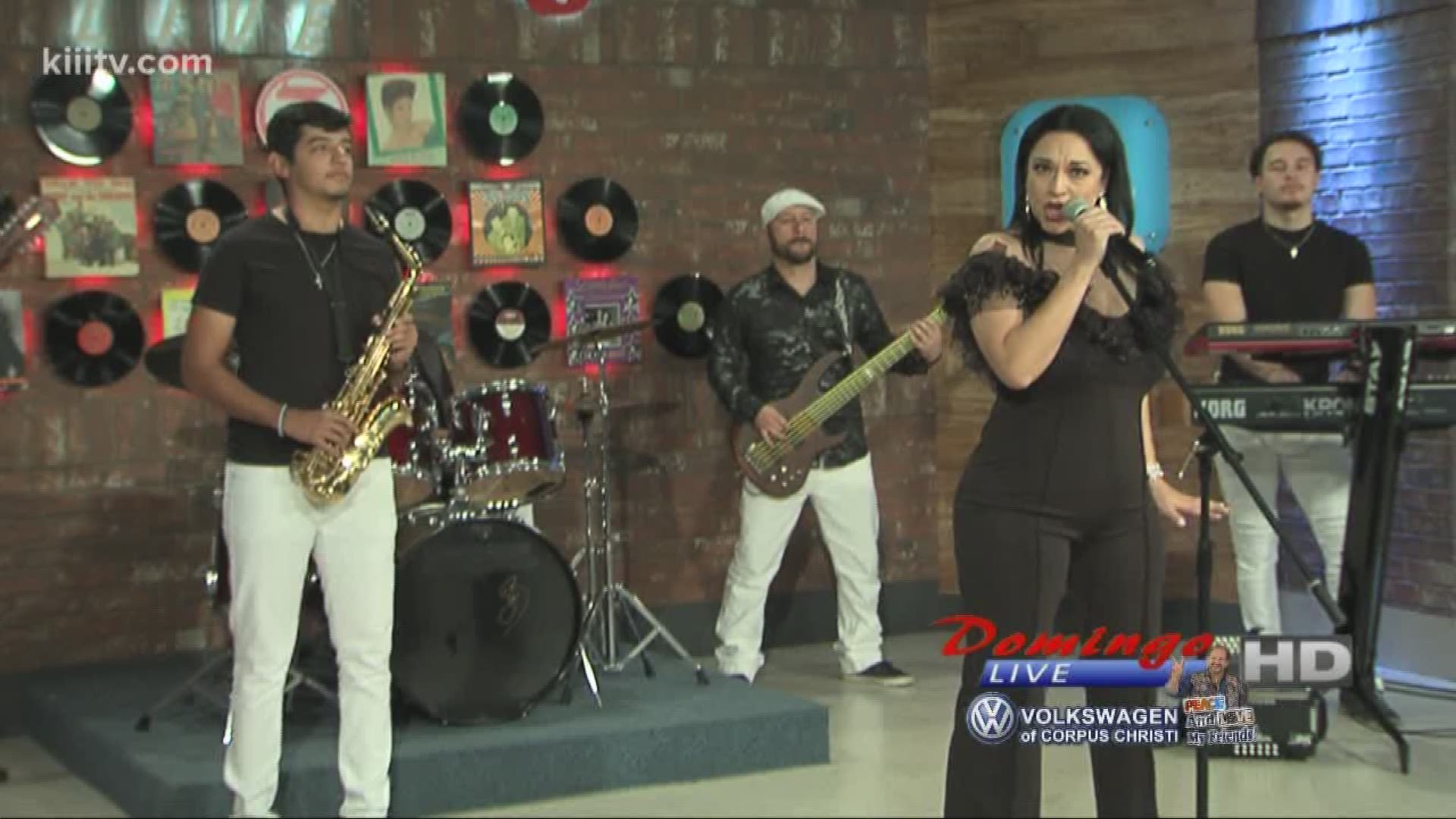 Anjelique And The Sweet City Band performing "La Otra" on Domingo Live