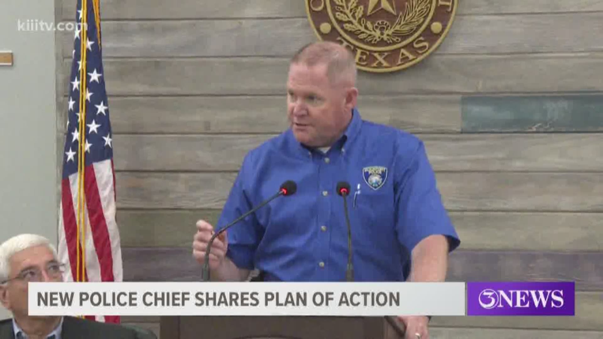 The new police chief in Rockport, Texas, is officially on the job and is already listing his priorities.