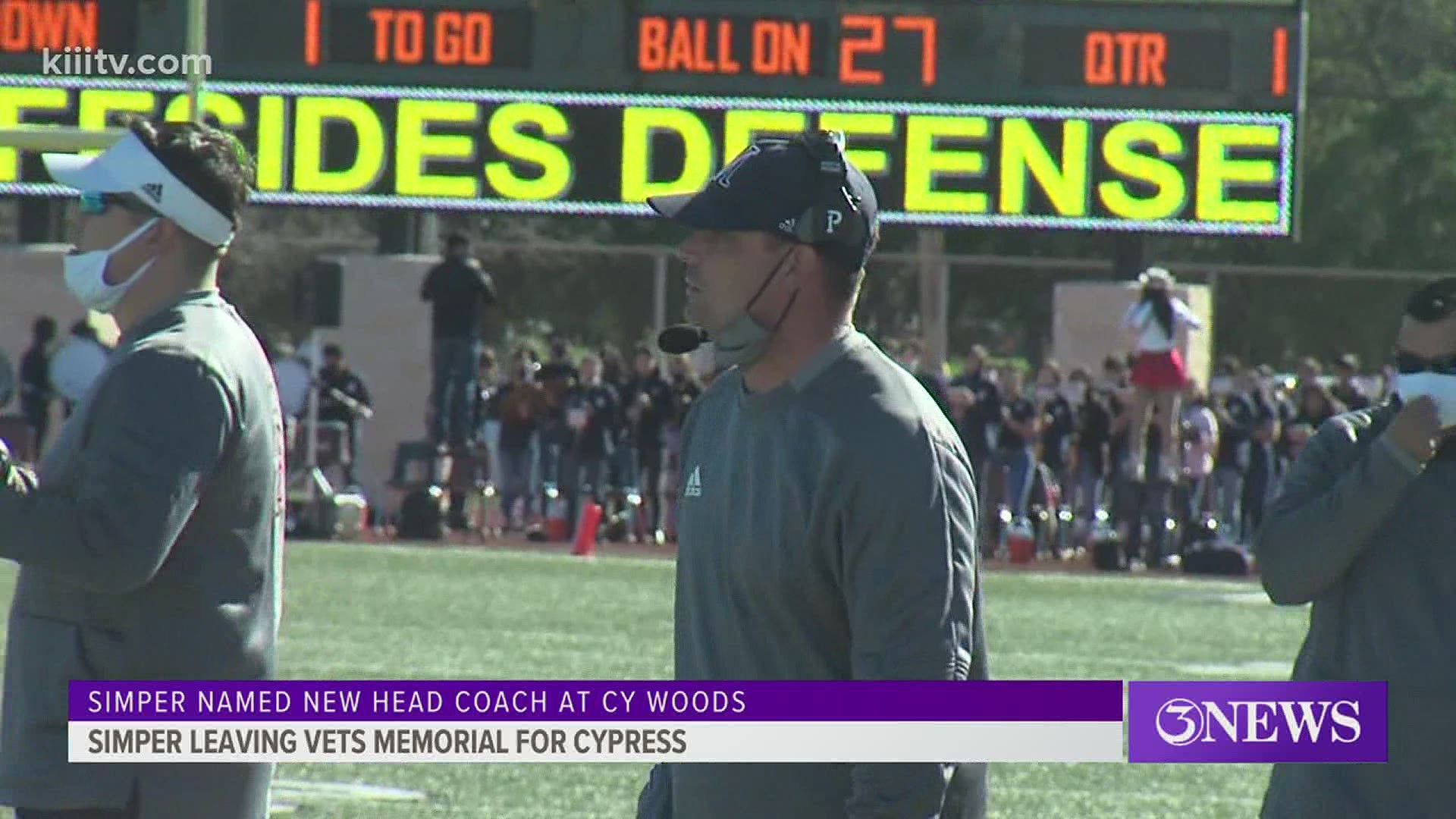 Simper was a part of the Coastal Bend head coaching ranks for the last 11 years with stops at both Ray and Veterans Memorial.