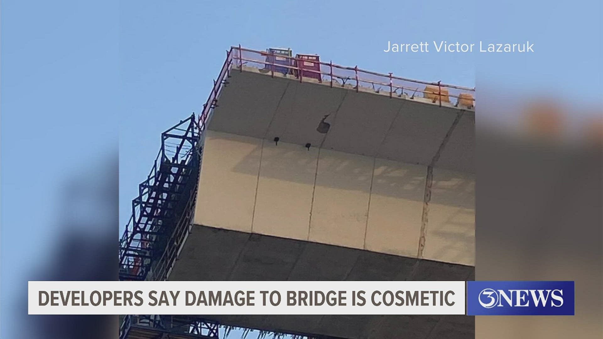 Flatiron Dragados Spokesperson Lynn Allison said this type of incident does not compromise the structural integrity of the concrete segment.