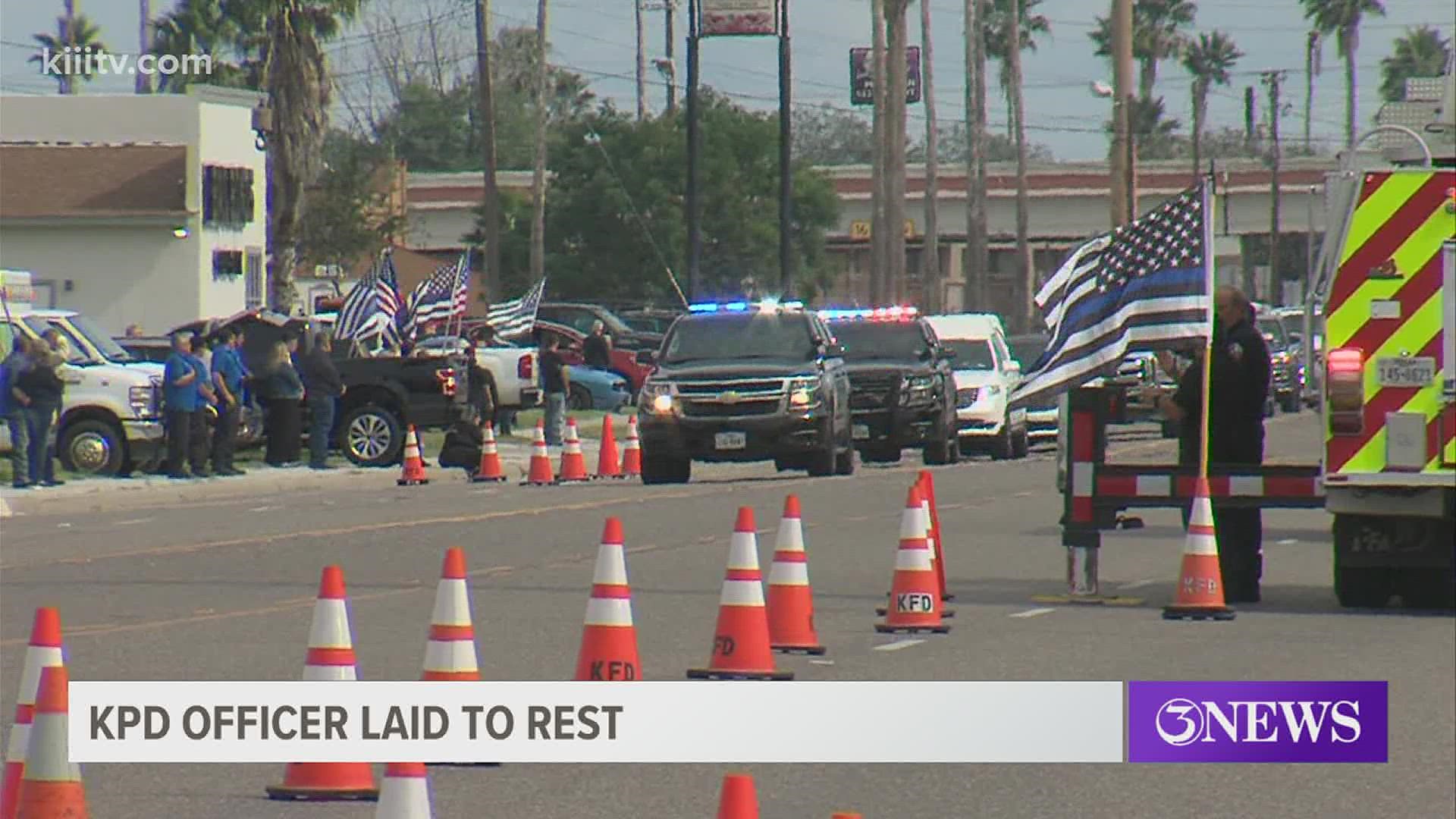 Officer Sherman Benys Jr. died on Nov. 4 three days after he was shot while responding to a domestic violence call.