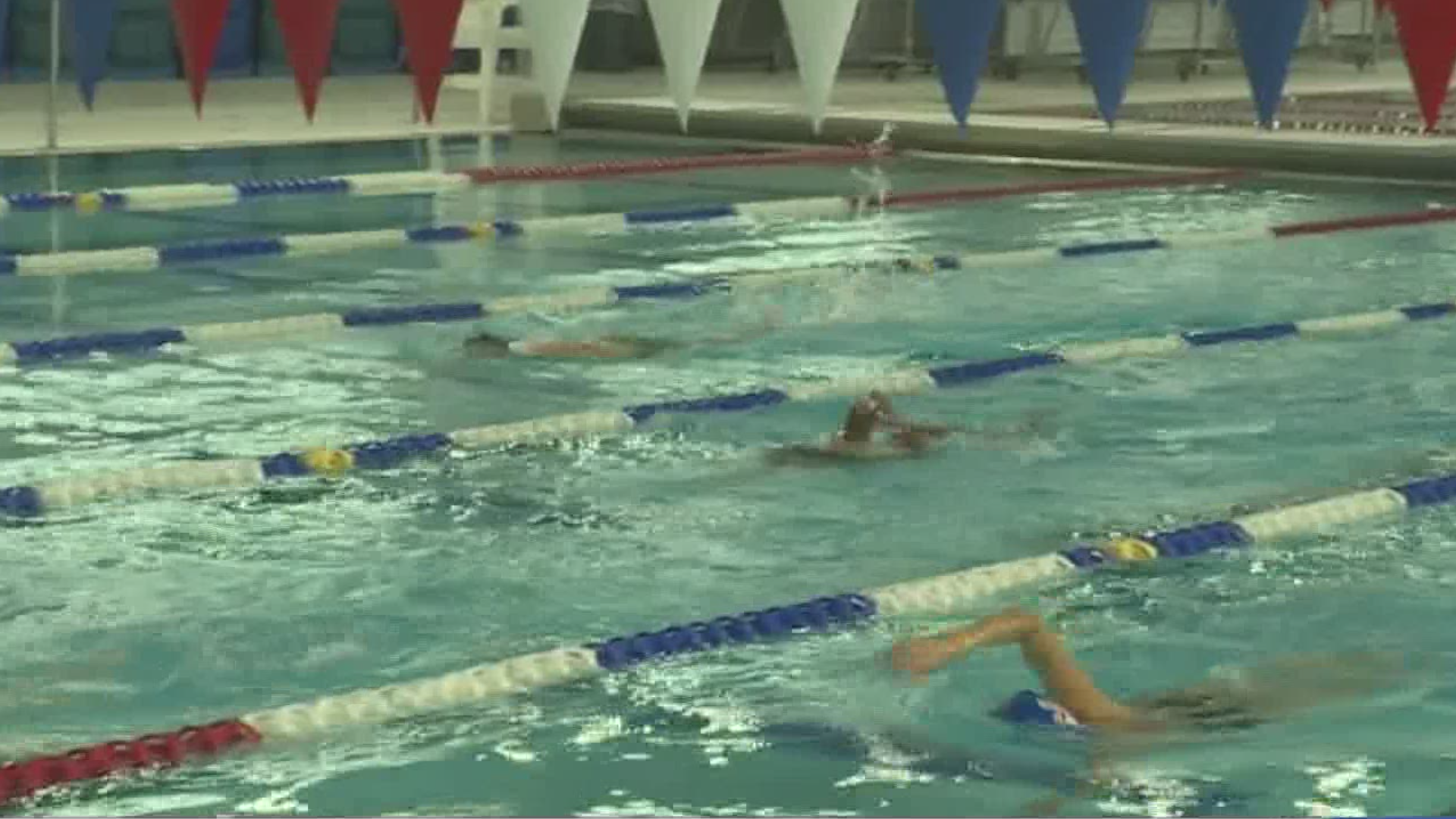 The Veterans Memorial swimmers had a goal of $2,500 and in their hour of swimming for those donations, the goal was reached.